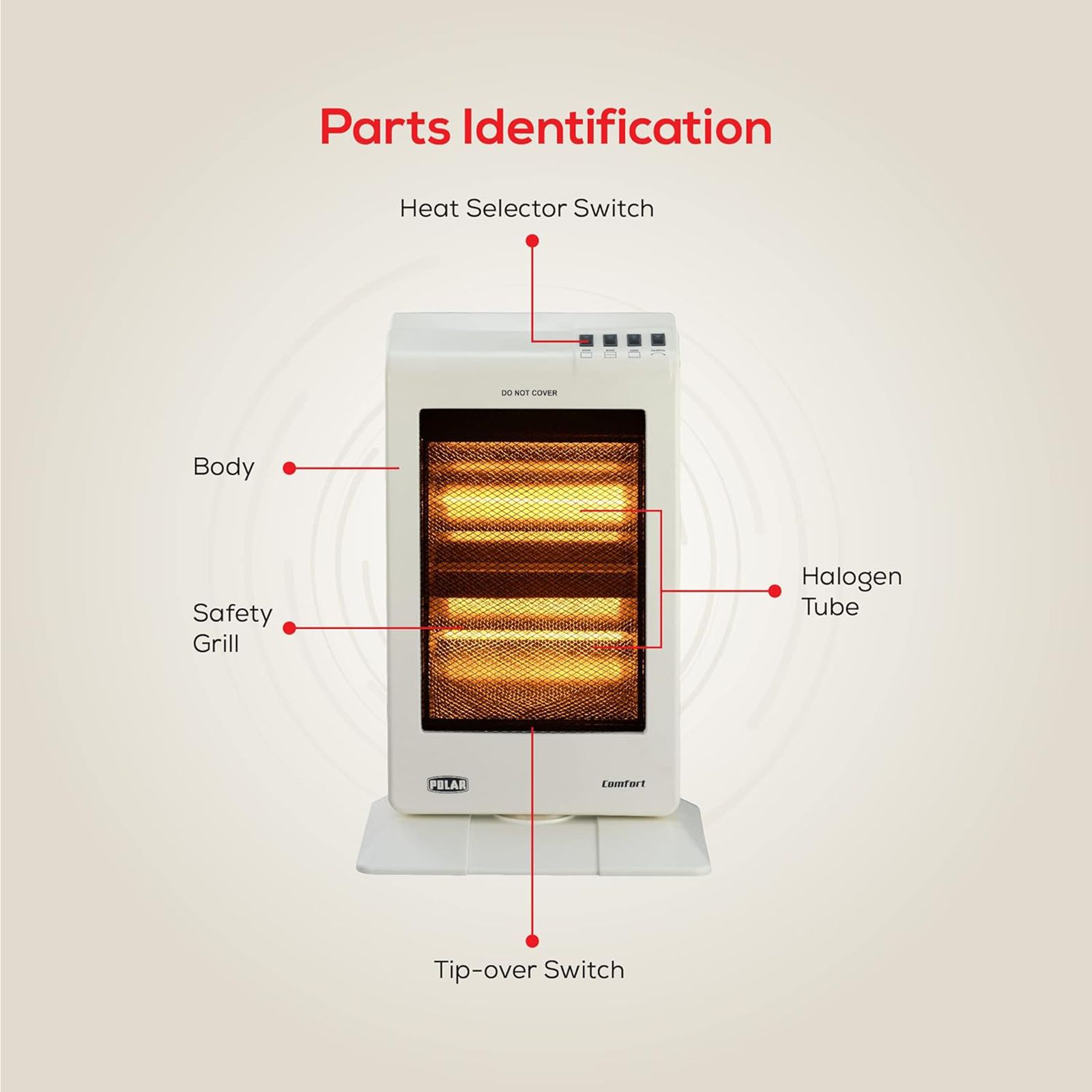 POLAR Comfort 1200W Halogen Room Heater with Tip Over Safety Switch (Wide Angle Oscillation POLAR Comfort 1200W Halogen Room Heater with Tip Over Safety Switch (Wide Angle Oscillation_6