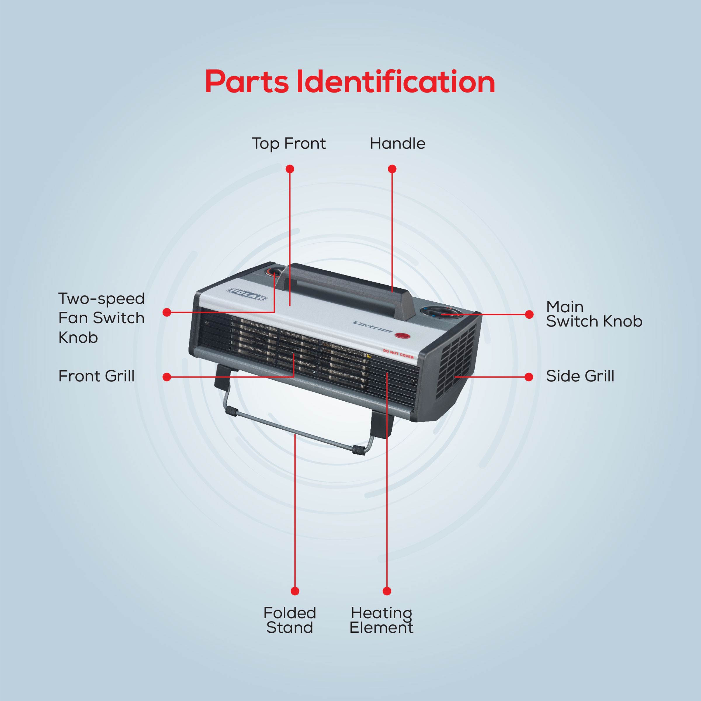 POLAR Vistron 2000W Fan Room Heater with Whisper Quiet Operation (Safety Thermal Cut Out_4