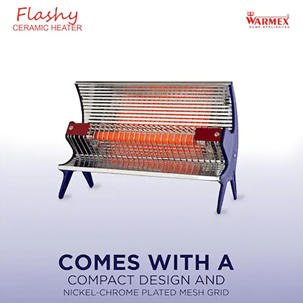 WARMEX Flashy 1000 Watts Ceramic Radiant Room Heater (Nickel Chrome Plated Reflector, Blue) WARMEX Flashy 1000 Watts Ceramic Radiant Room Heater (Nickel Chrome Plated Reflector, Blue)_5