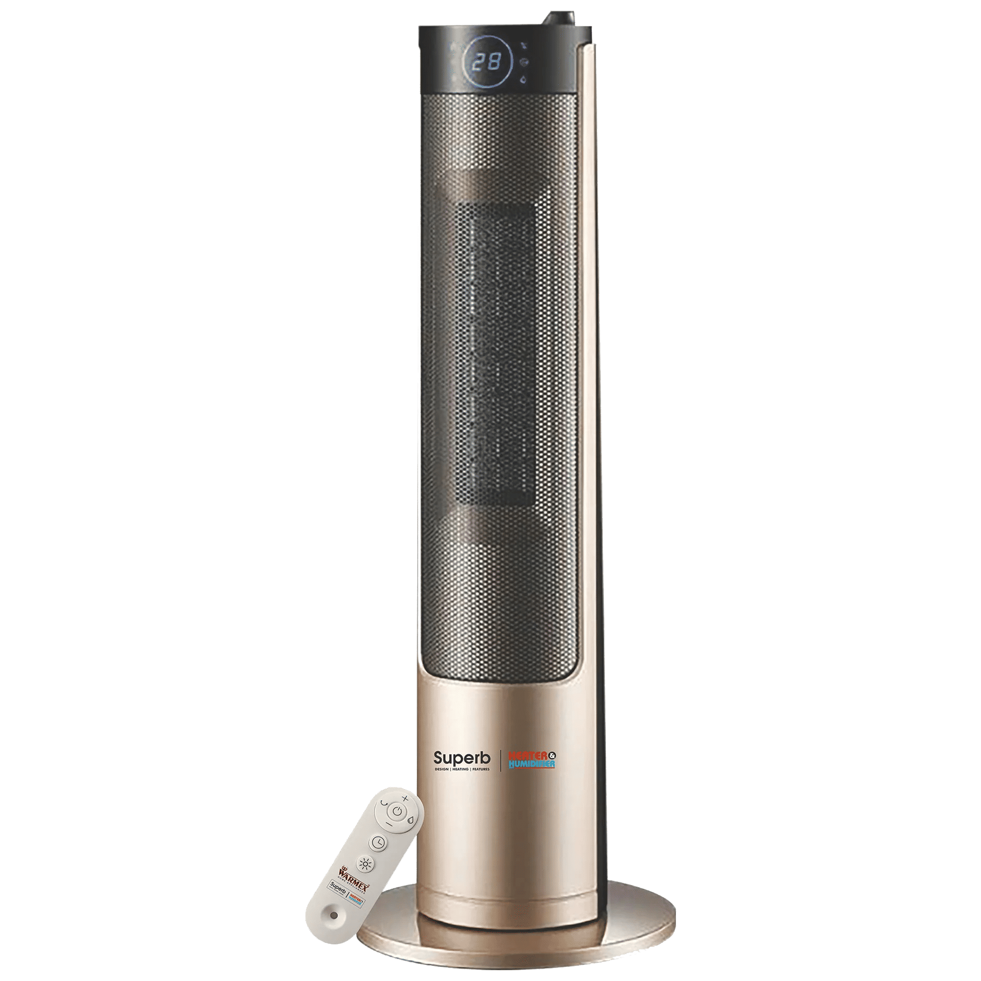 WARMEX Junior Cera H2O 2000 Watts Carbon Room Heater & Humidifier (With Remote Control, Champagne Gold) WARMEX Junior Cera H2O 2000 Watts Carbon Room Heater & Humidifier (With Remote Control, Champagne Gold)_1