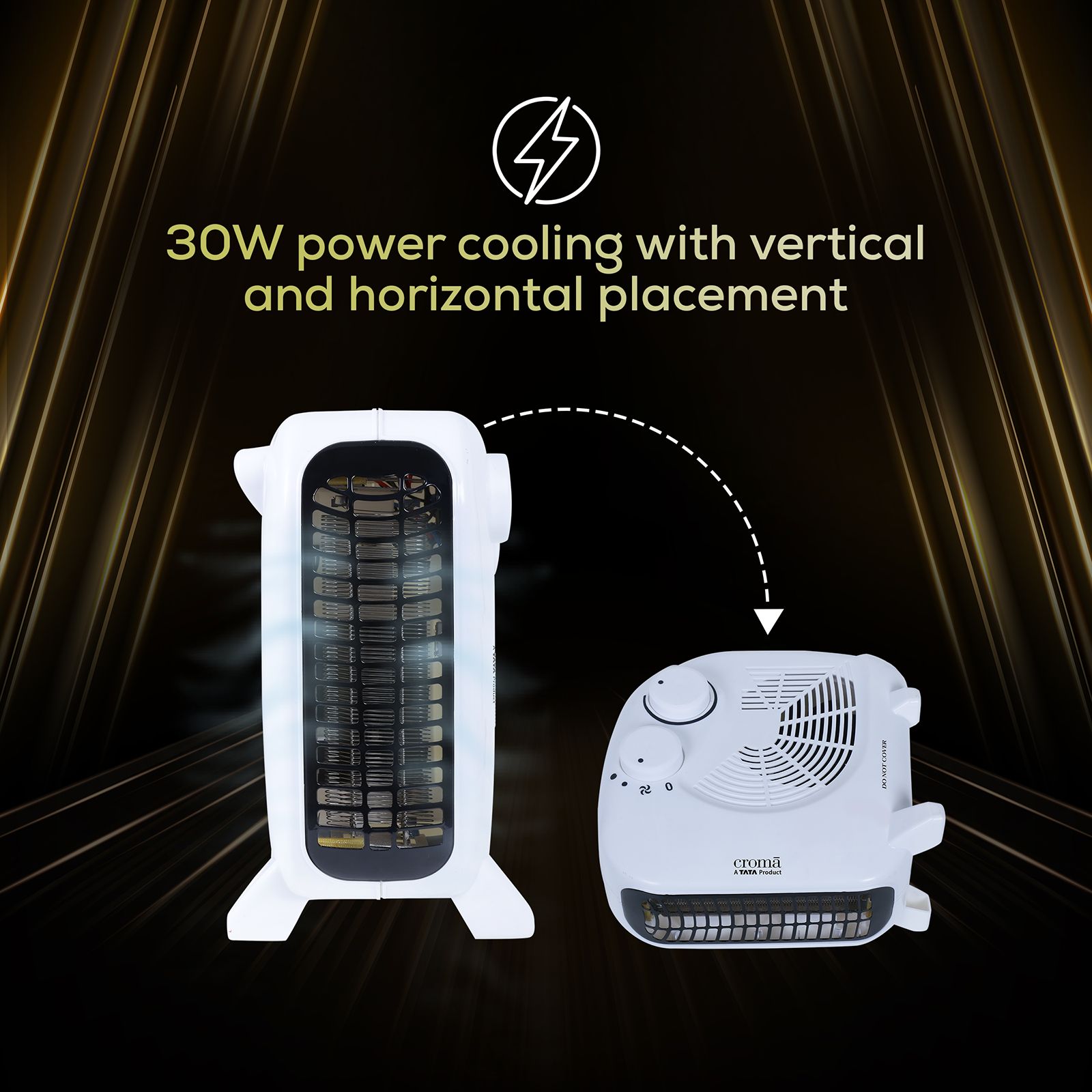 Croma 1400W Fan Room Heater with Adjustable Thermostat (Noiseless Operation_13