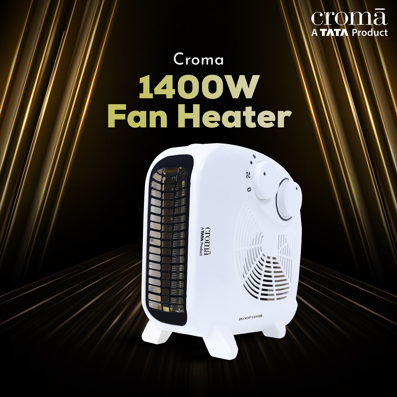Croma 1400W Fan Room Heater with Adjustable Thermostat (Noiseless Operation_9