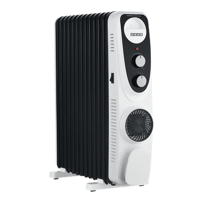 USHA 4213 F 2500W PTC Oil Filled Radiator Room Heater with IP23 Protection (Adjustable Thermostat