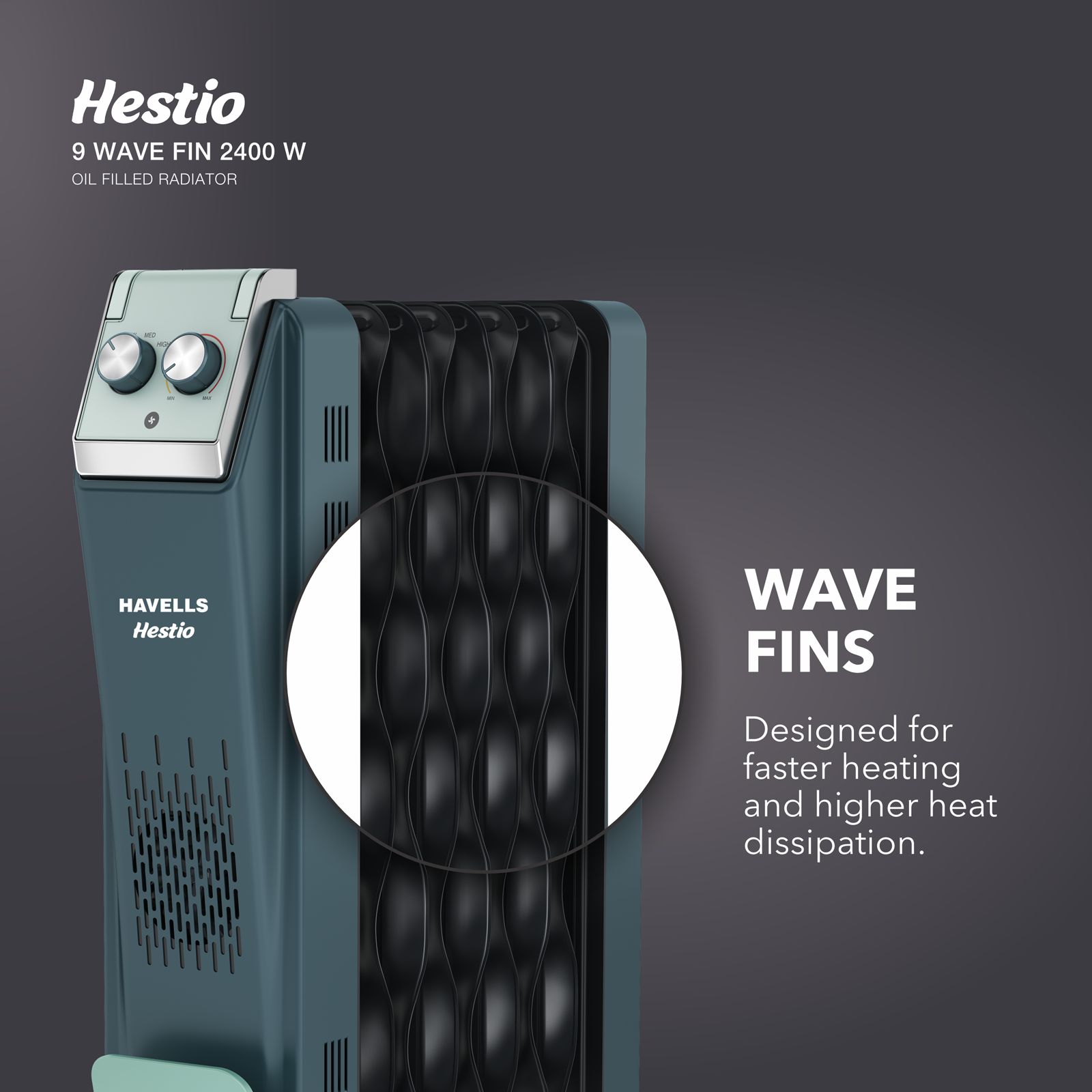 HAVELLS Hestio 2400W PTC Fan Oil Filled Radiator Room Heater with 9 Wave Fins (Thermostatic Heat Control HAVELLS Hestio 2400W PTC Fan Oil Filled Radiator Room Heater with 9 Wave Fins (Thermostatic Heat Control_8