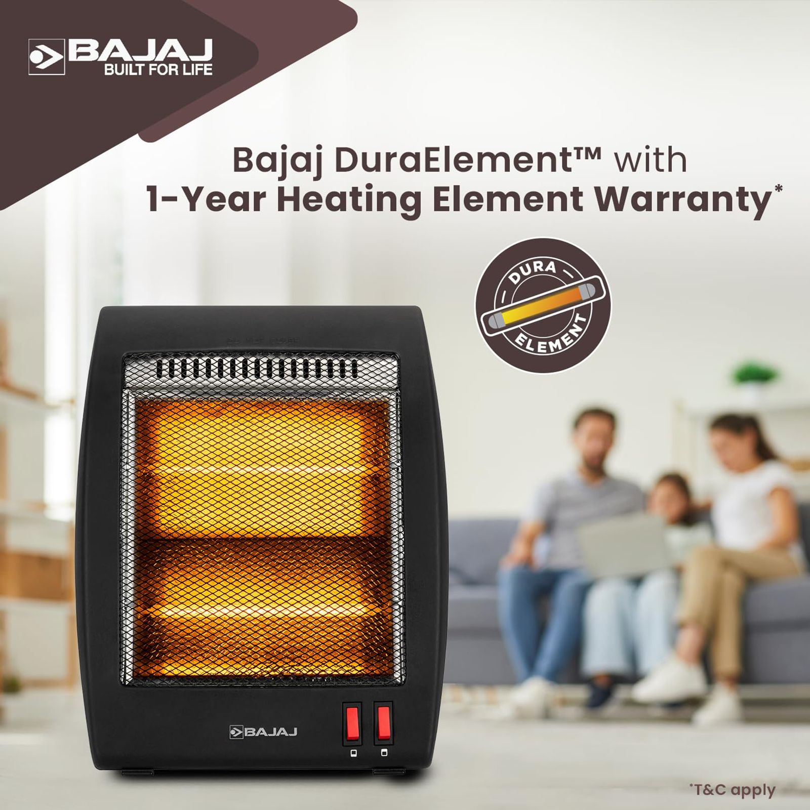BAJAJ RHX-2 800W Halogen Room Heater with Noiseless Operation (Neat Clean Operation_7
