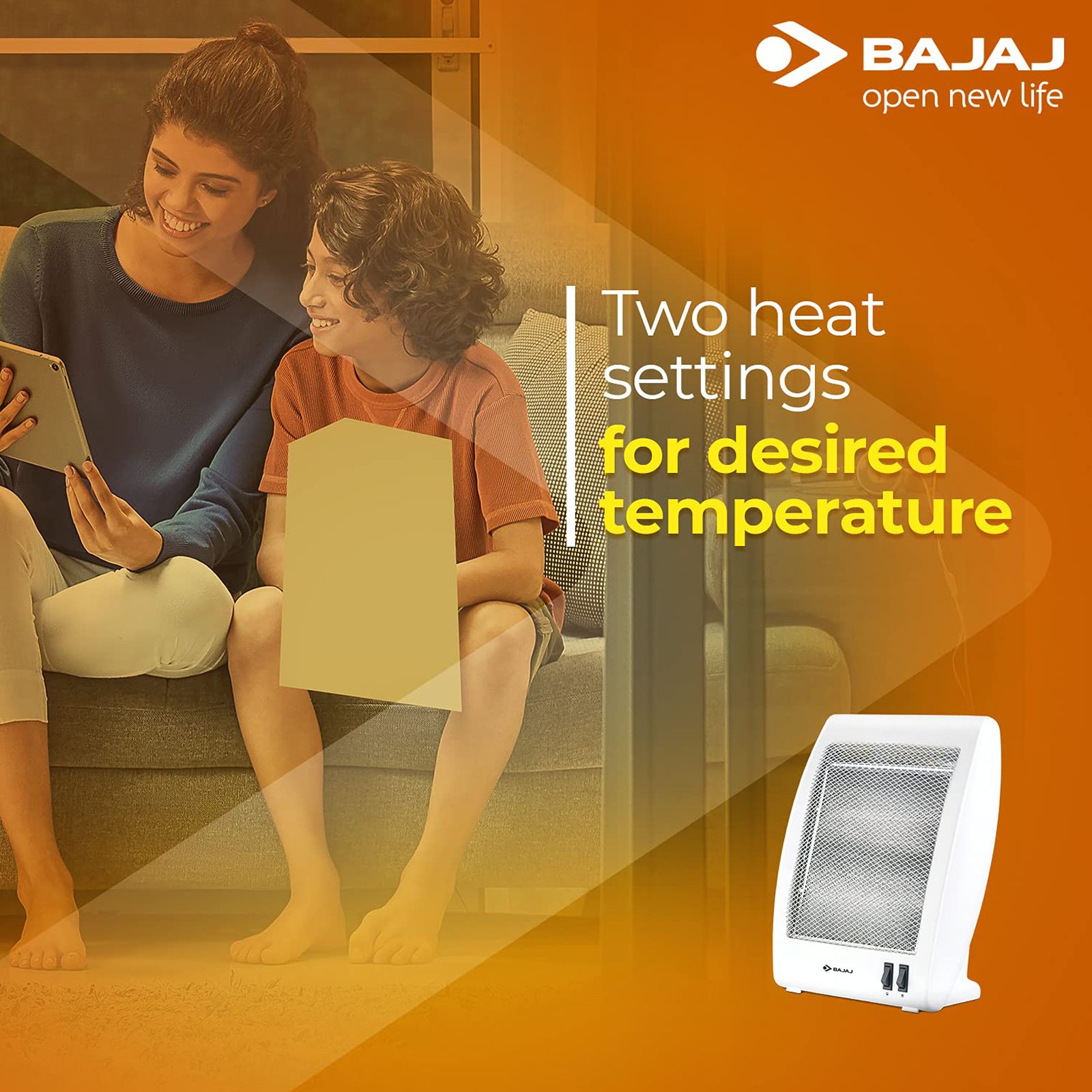 BAJAJ RHX-2 800W Halogen Room Heater with Noiseless Operation (Neat Clean Operation_10