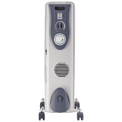 Russell Hobbs ROR09XLTF 2400W Oil Filled Radiator Room Heater with 9 Fins (24 Hour Adjustable Timer, Grey)
