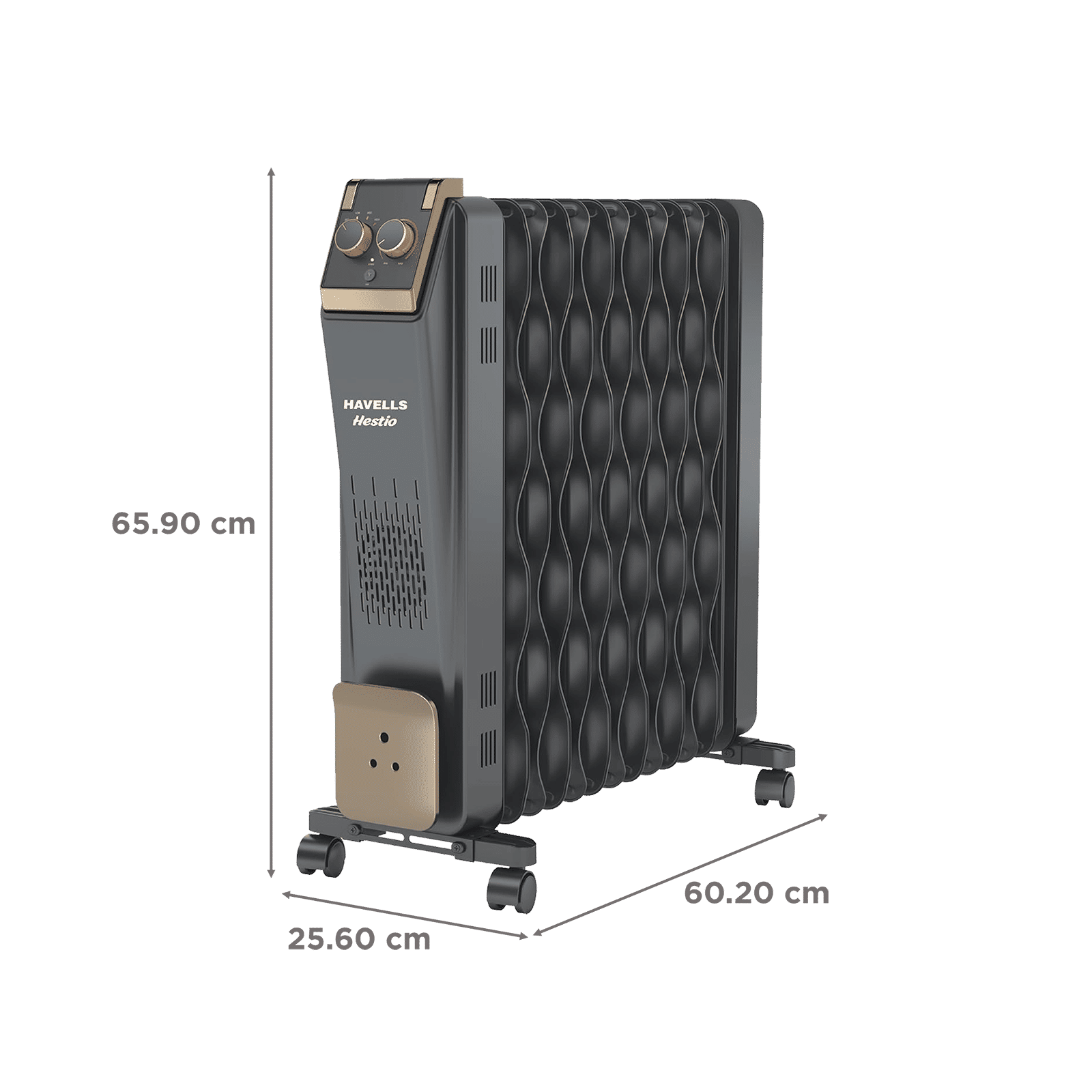 HAVELLS Hestio 2900W PTC Oil Filled Radiator Room Heater with 13 Wave Fins (Thermostatic Heat Control_2