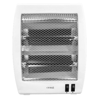 Croma 800W Halogen Room Heater with 2 Heating Modes (Tip-over Switch, White)