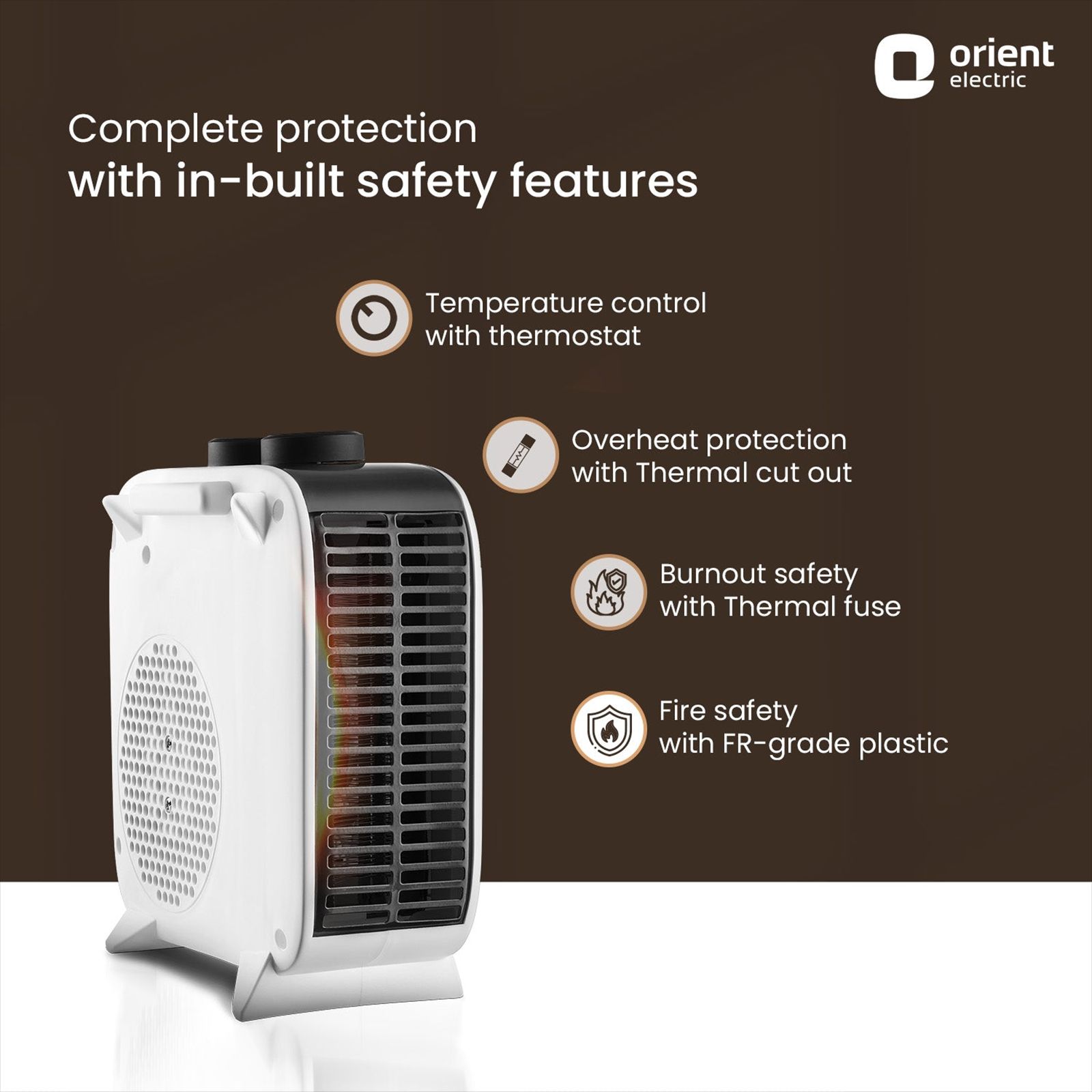Orient Glint 2000W Electric Fan Room Heater with 2 Heating Modes (Overheat Protection, White) Orient Glint 2000W Electric Fan Room Heater with 2 Heating Modes (Overheat Protection, White)_11