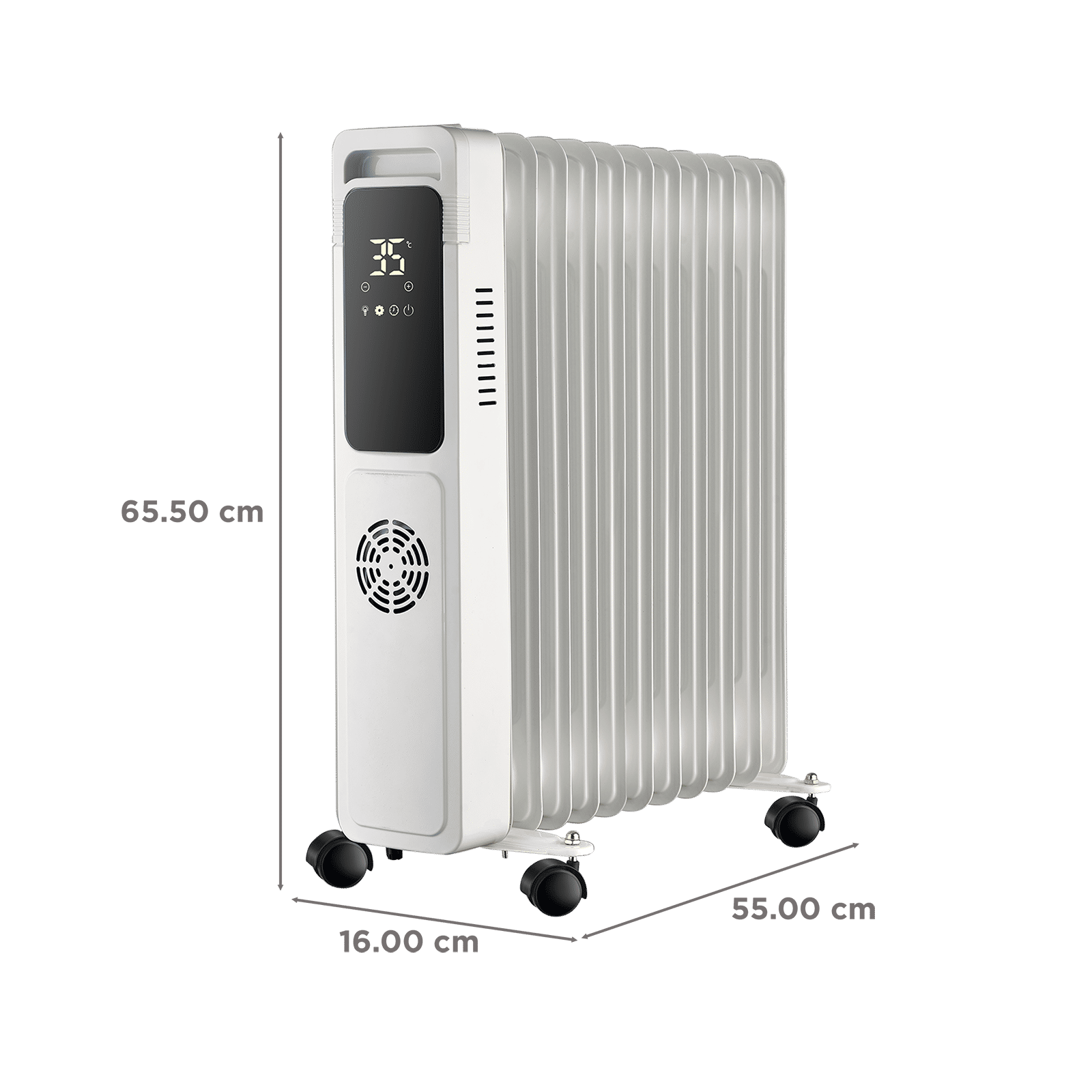 Russell Hobbs ROR11DF 2900W Digital Oil Filled Radiator Room Heater with 11 Radiating Heating Fins (Oxygen-Friendly Heating, White) Russell Hobbs ROR11DF 2900W Digital Oil Filled Radiator Room Heater with 11 Radiating Heating Fins (Oxygen-Friendly Heating, White)_2