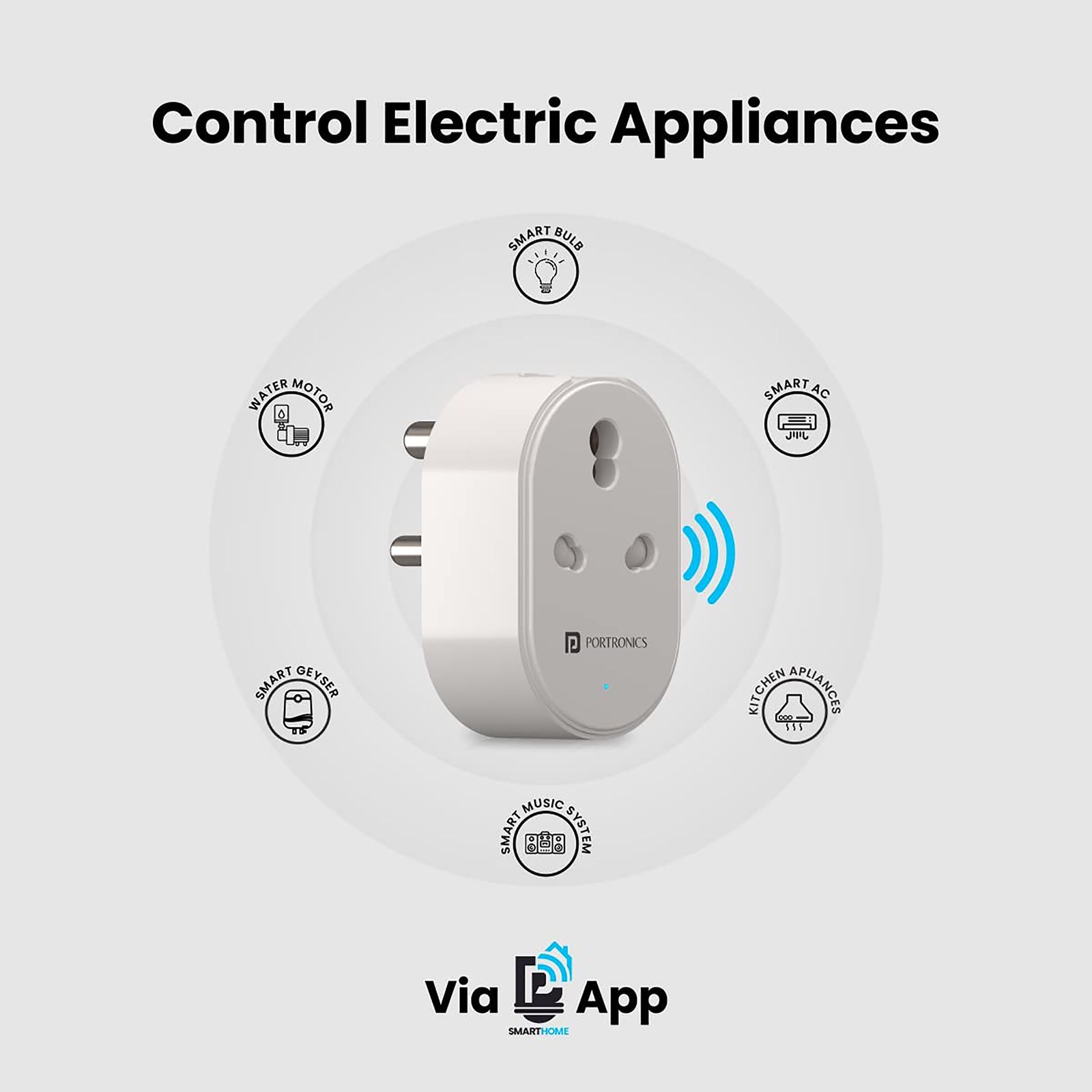 PORTRONICS Splug 16 Alexa and Google Assistant Supported Smart Plug For Home Appliances (Fire-Resistant, POR 1475, White)_4