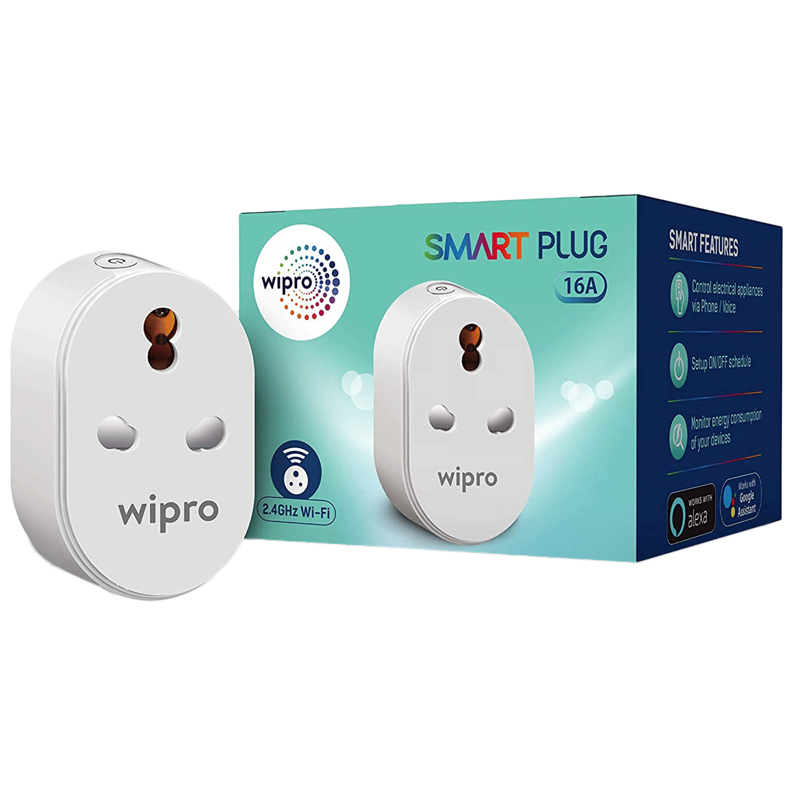 wipro Alexa and Google Assistant-Supported Smart Plug For Air Conditioners, Microwave Ovens and Geysers (Energy Monitoring, DSP1160, White) wipro Alexa and Google Assistant-Supported Smart Plug For Air Conditioners, Microwave Ovens and Geysers (Energy Monitoring, DSP1160, White)_5