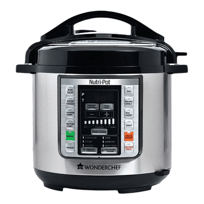 WONDERCHEF Nutri-Pot 6 Litre Electric Pressure Cooker with 7-in-1 Functions (Silver)