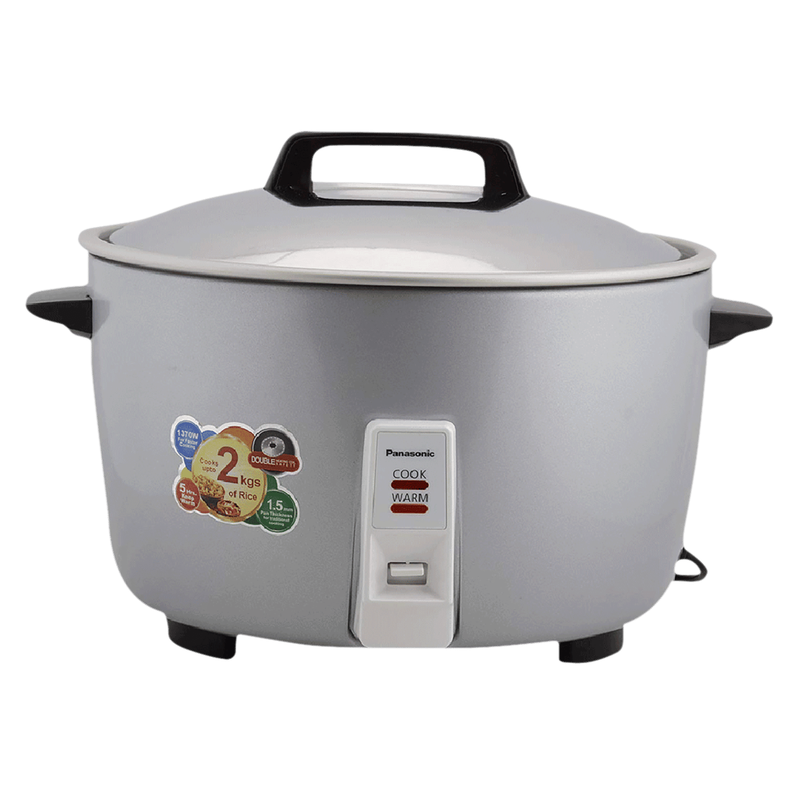 Panasonic Warmer Series 2.5 Litre Electric Rice Cooker with Keep Warm Function (Metallic Silver) Panasonic Warmer Series 2.5 Litre Electric Rice Cooker with Keep Warm Function (Metallic Silver)_1