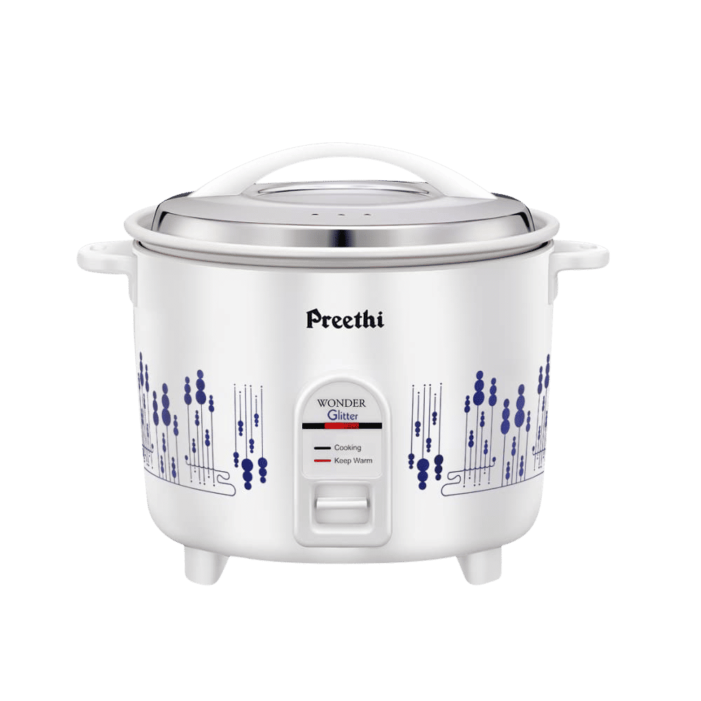 Preethi Glitter 1.8 Litre Electric Rice Cooker with Keep Warm Function (White) Preethi Glitter 1.8 Litre Electric Rice Cooker with Keep Warm Function (White)_1