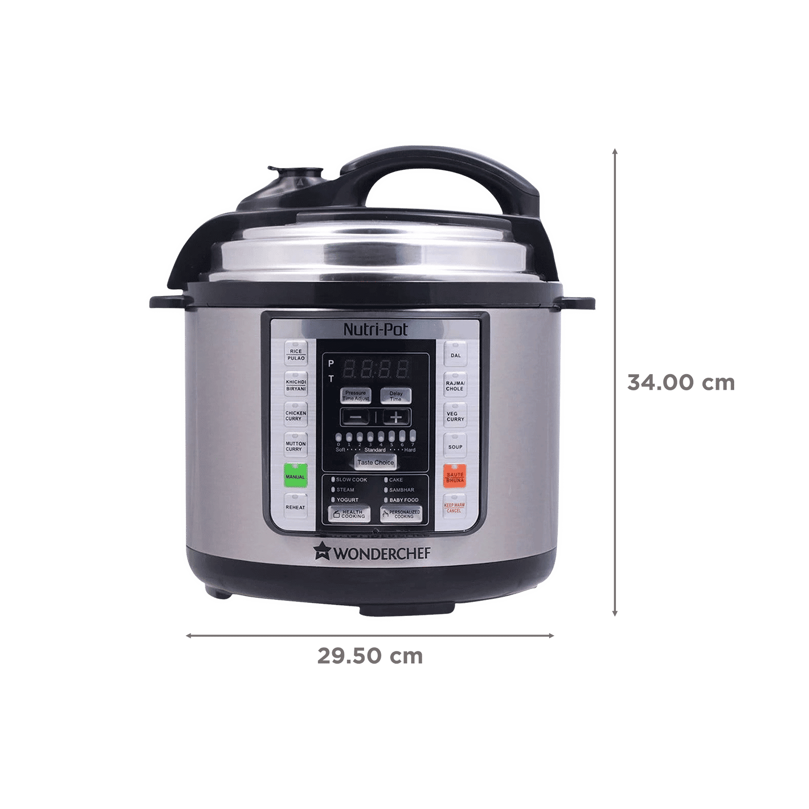 WONDERCHEF Nutri-Pot 3 Litre Electric Pressure Cooker with One Touch Operation (Silver) WONDERCHEF Nutri-Pot 3 Litre Electric Pressure Cooker with One Touch Operation (Silver)_2