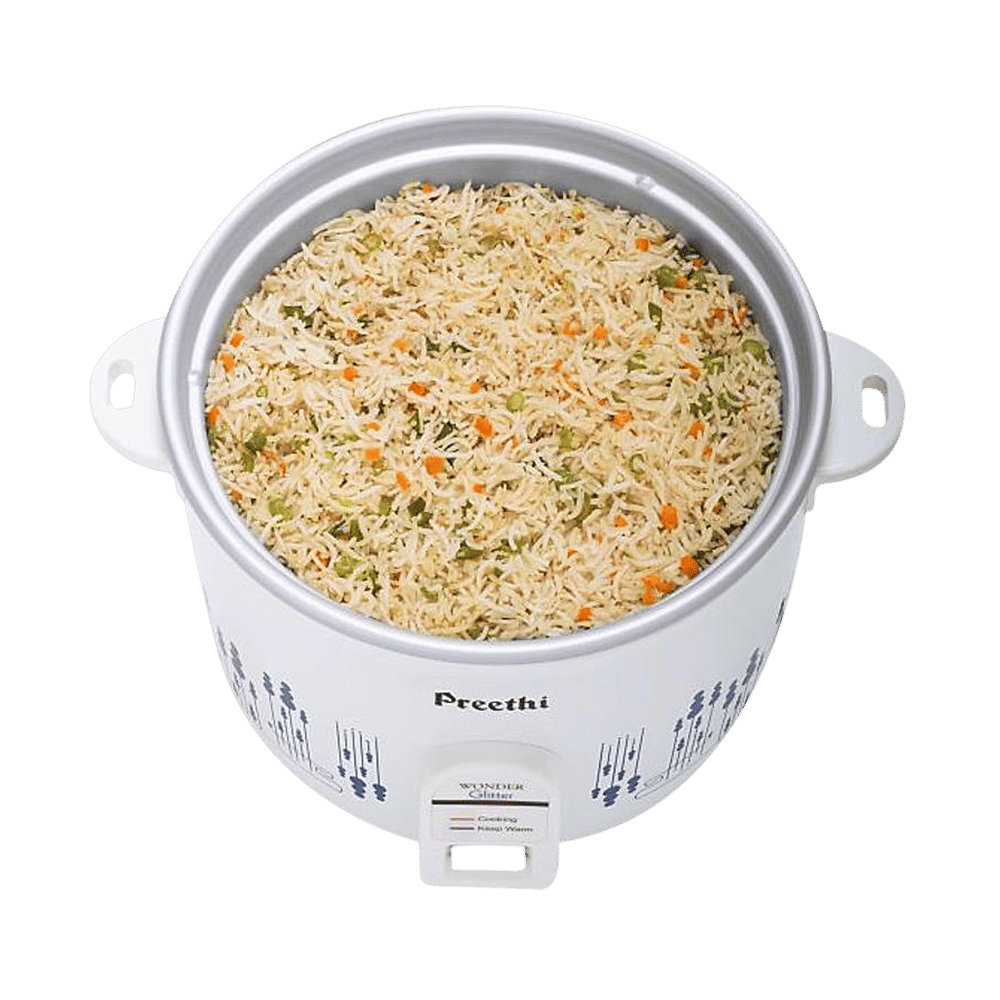 Preethi Glitter 2.2 Litre Electric Rice Cooker with Rust Proof Body (White) Preethi Glitter 2.2 Litre Electric Rice Cooker with Rust Proof Body (White)_6