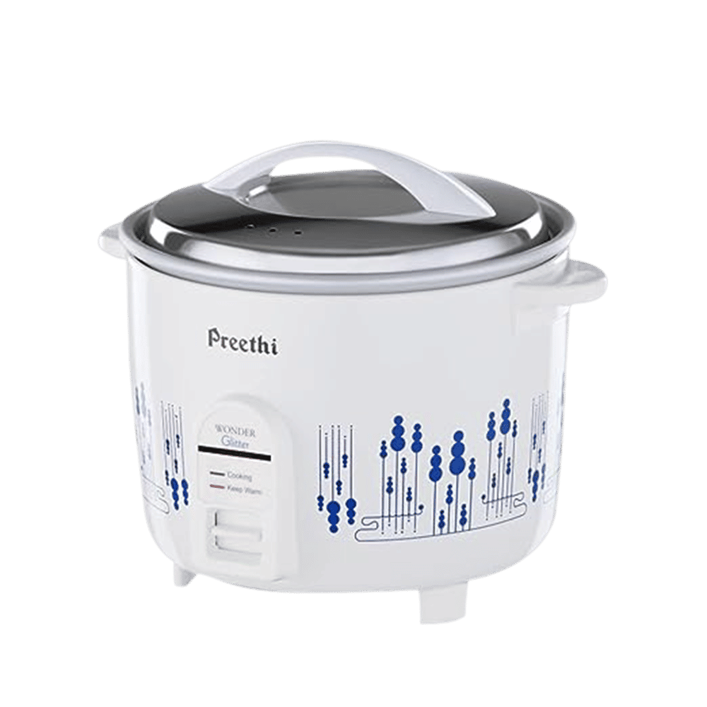 Preethi Glitter 2.2 Litre Electric Rice Cooker with Rust Proof Body (White) Preethi Glitter 2.2 Litre Electric Rice Cooker with Rust Proof Body (White)_9