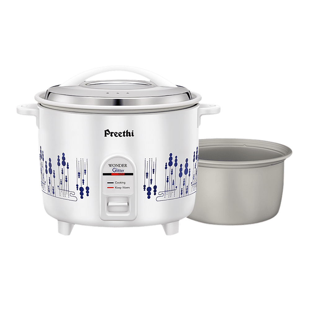 Preethi Glitter 2.2 Litre Electric Rice Cooker with Rust Proof Body (White) Preethi Glitter 2.2 Litre Electric Rice Cooker with Rust Proof Body (White)_10