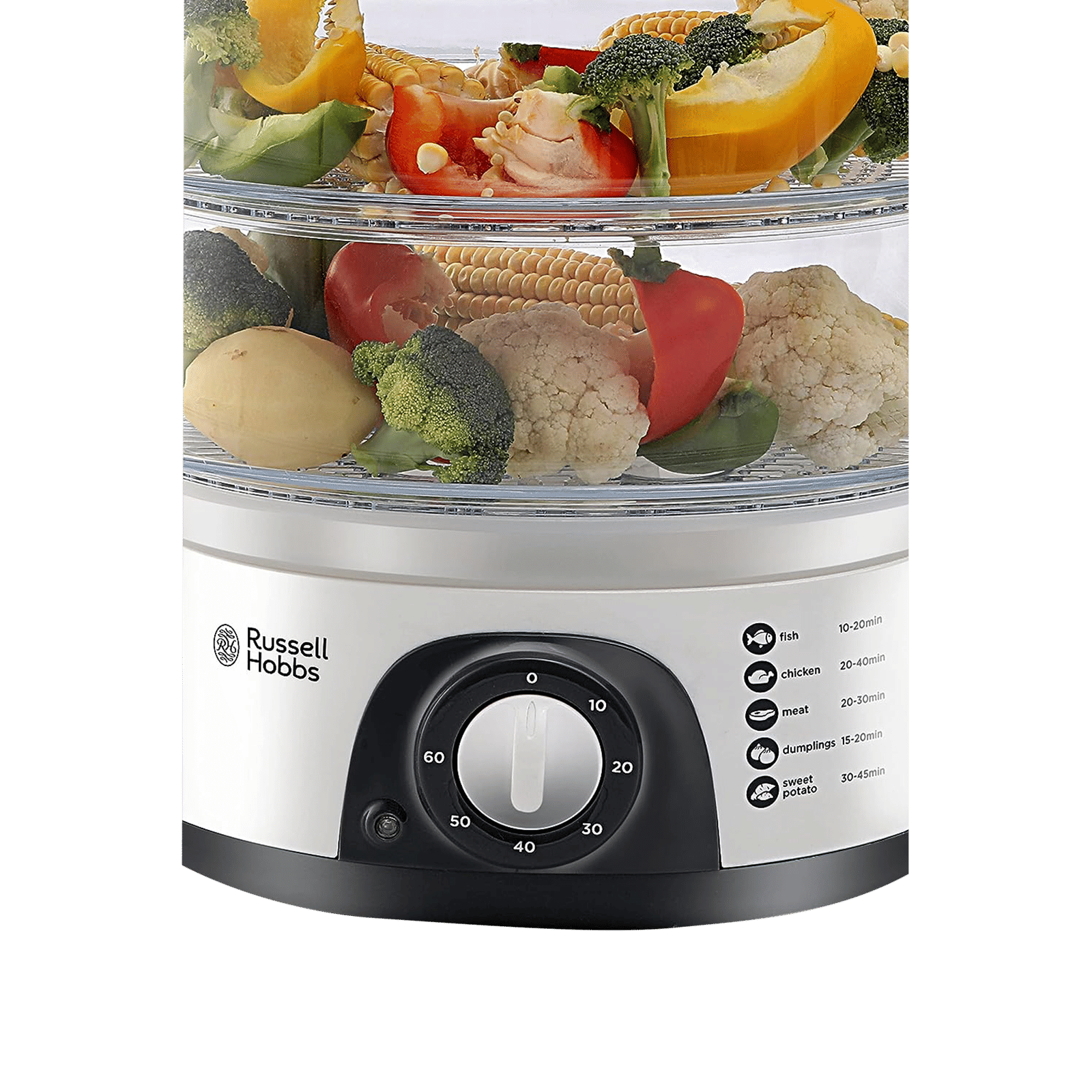 Russell Hobbs RFS800 9L Electric Food Steamer Microwave Oven with Keep Warm Function (White) Russell Hobbs RFS800 9L Electric Food Steamer Microwave Oven with Keep Warm Function (White)_4