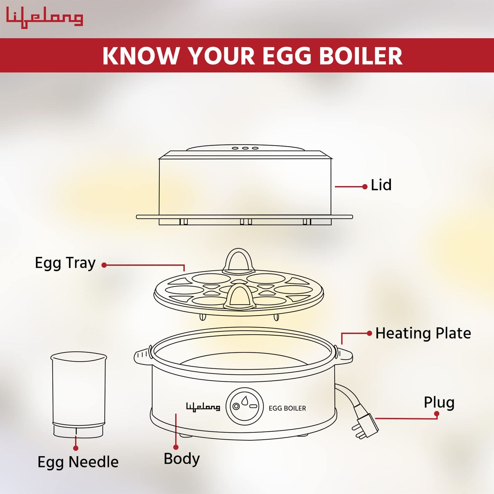 Lifelong LLEB05 7 Egg Electric Egg Boiler with Auto Shut Off (Silver) Lifelong LLEB05 7 Egg Electric Egg Boiler with Auto Shut Off (Silver)_5