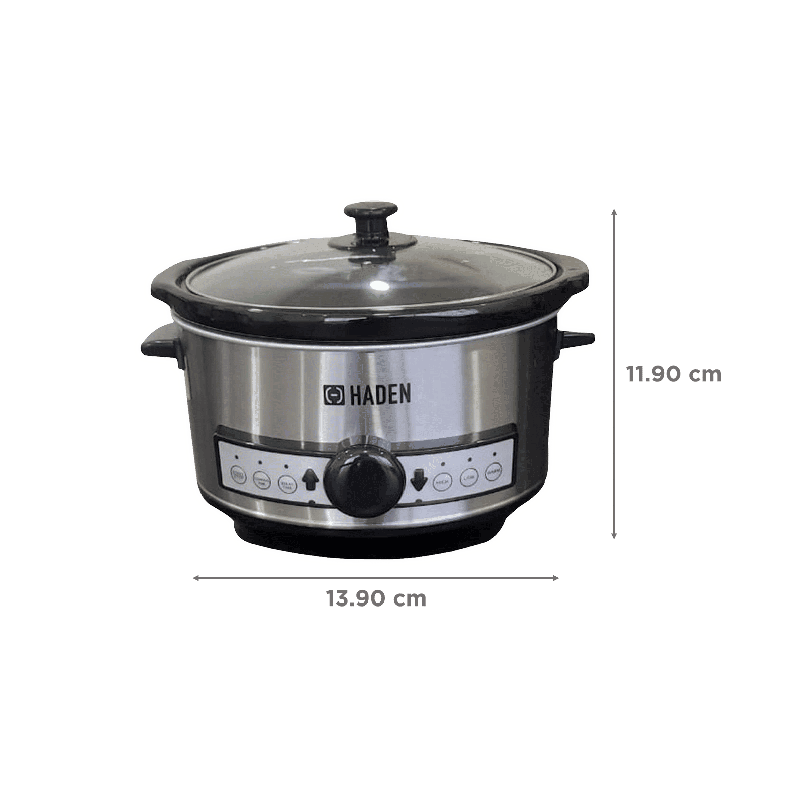 HADEN 3.5 Litre Electric Slow Cooker with Power Light Indicator (Silver) HADEN 3.5 Litre Electric Slow Cooker with Power Light Indicator (Silver)_2