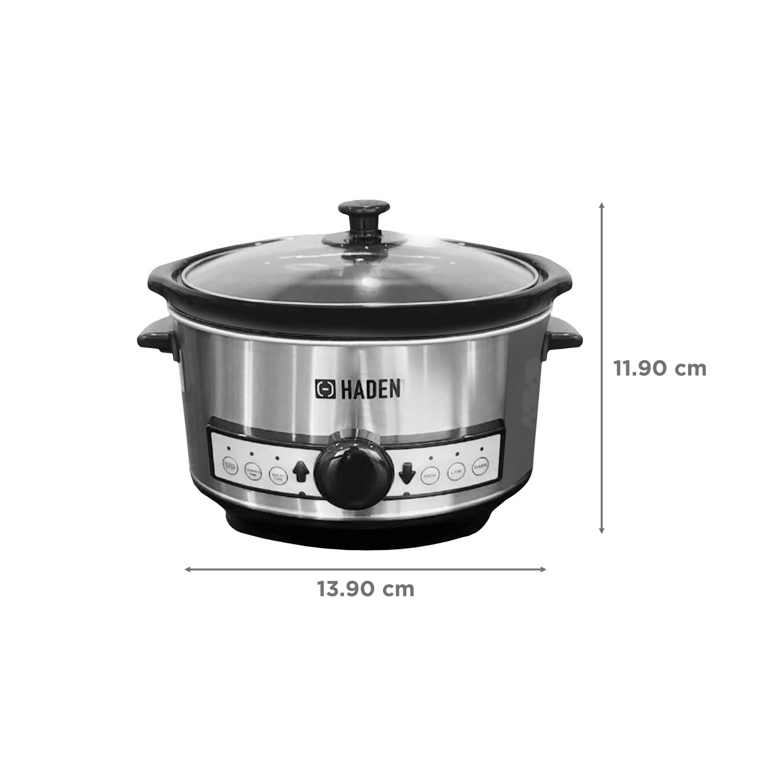 HADEN 3.5 Litre Electric Slow Cooker with Power Light Indicator (Silver) HADEN 3.5 Litre Electric Slow Cooker with Power Light Indicator (Silver)_2