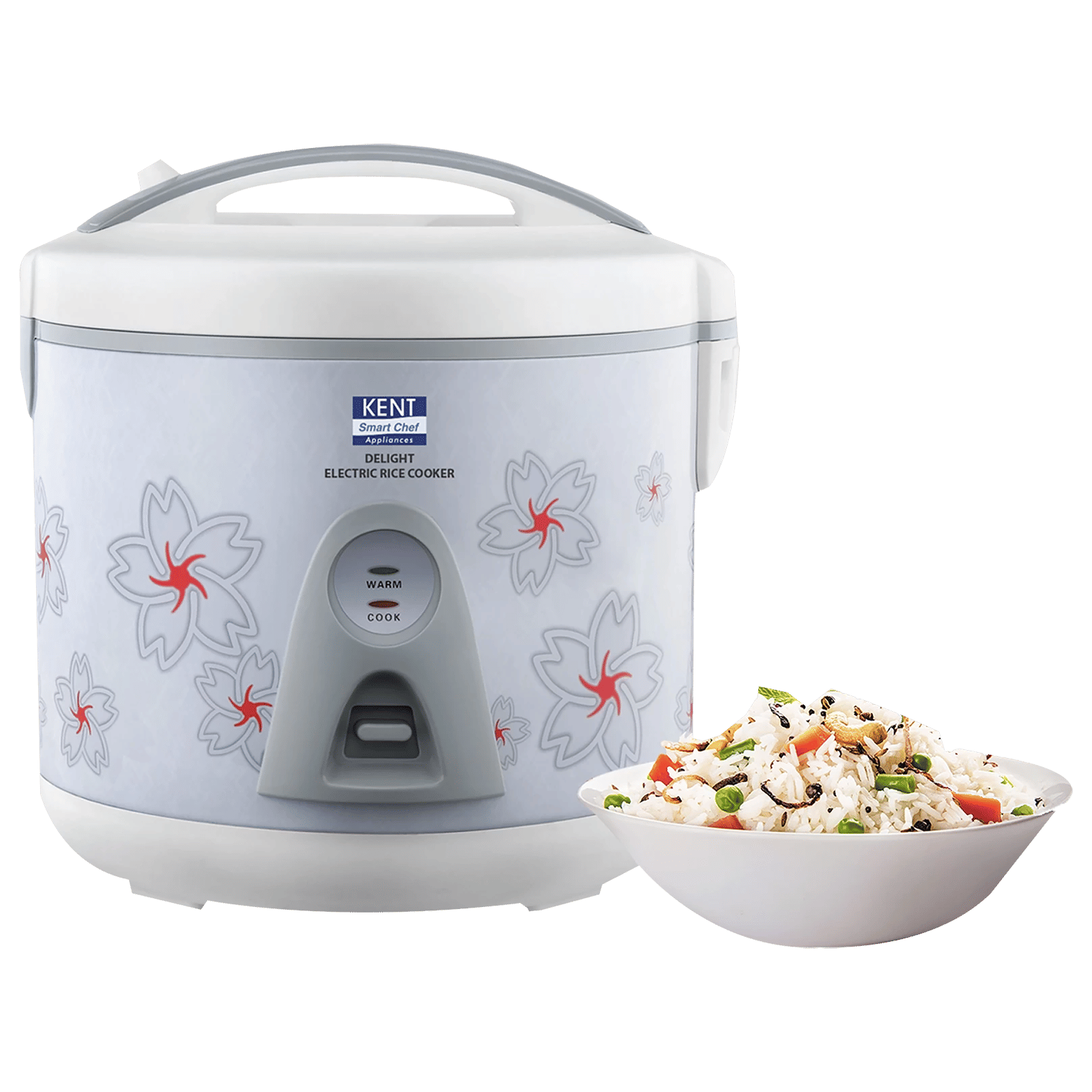 KENT Delight 1.8 Litre Electric Rice Cooker with Keep Warm Function (White)_1