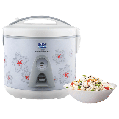 KENT Delight 1.8 Litre Electric Rice Cooker with Keep Warm Function (White)