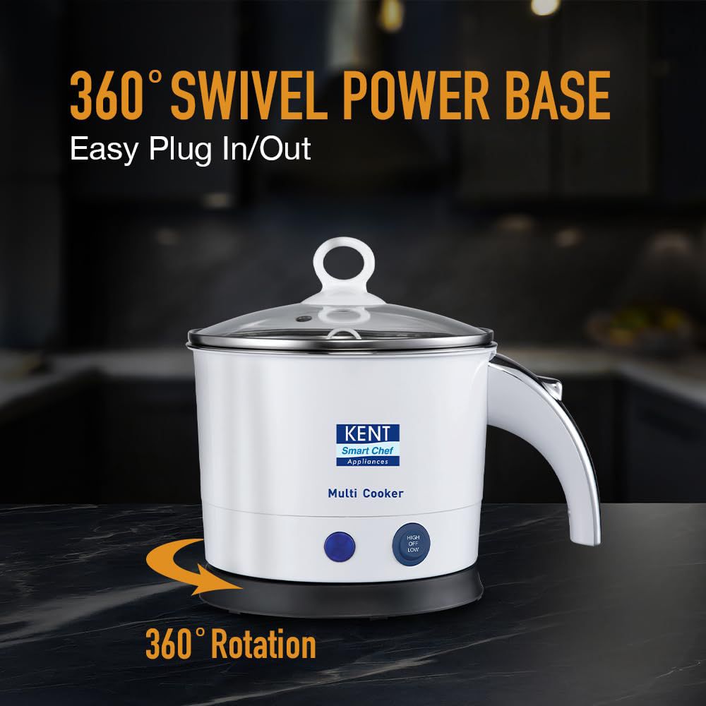 KENT 1.2 Litre Electric Multi Cooker with Auto Shut Off (White)_7