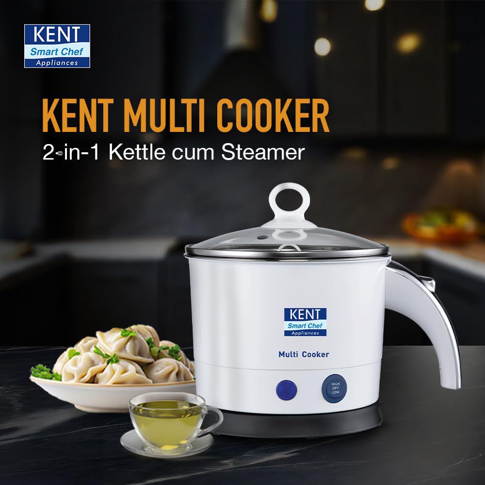KENT 1.2 Litre Electric Multi Cooker with Auto Shut Off (White)_4