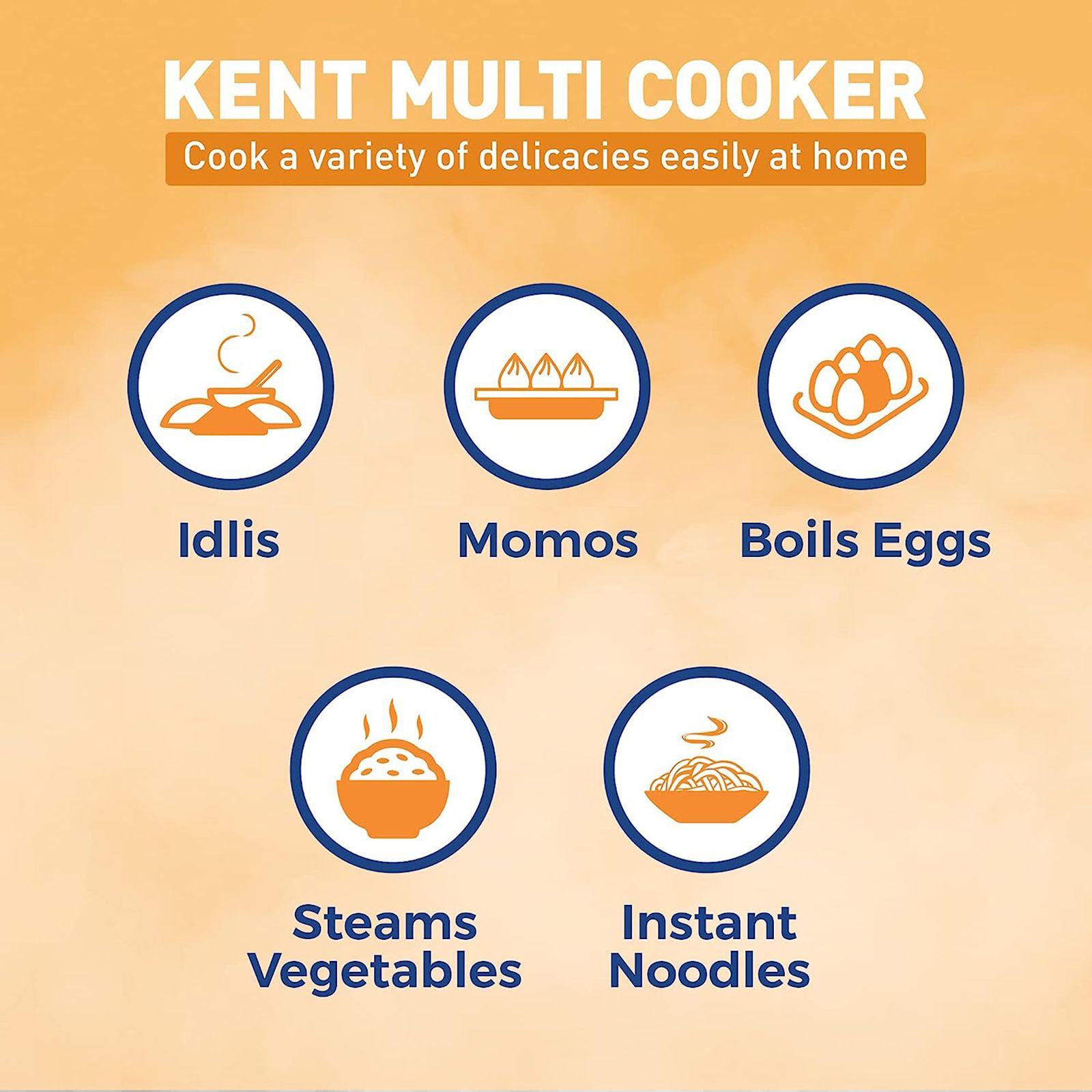KENT 1.2 Litre Electric Multi Cooker with Auto Shut Off (White)_6