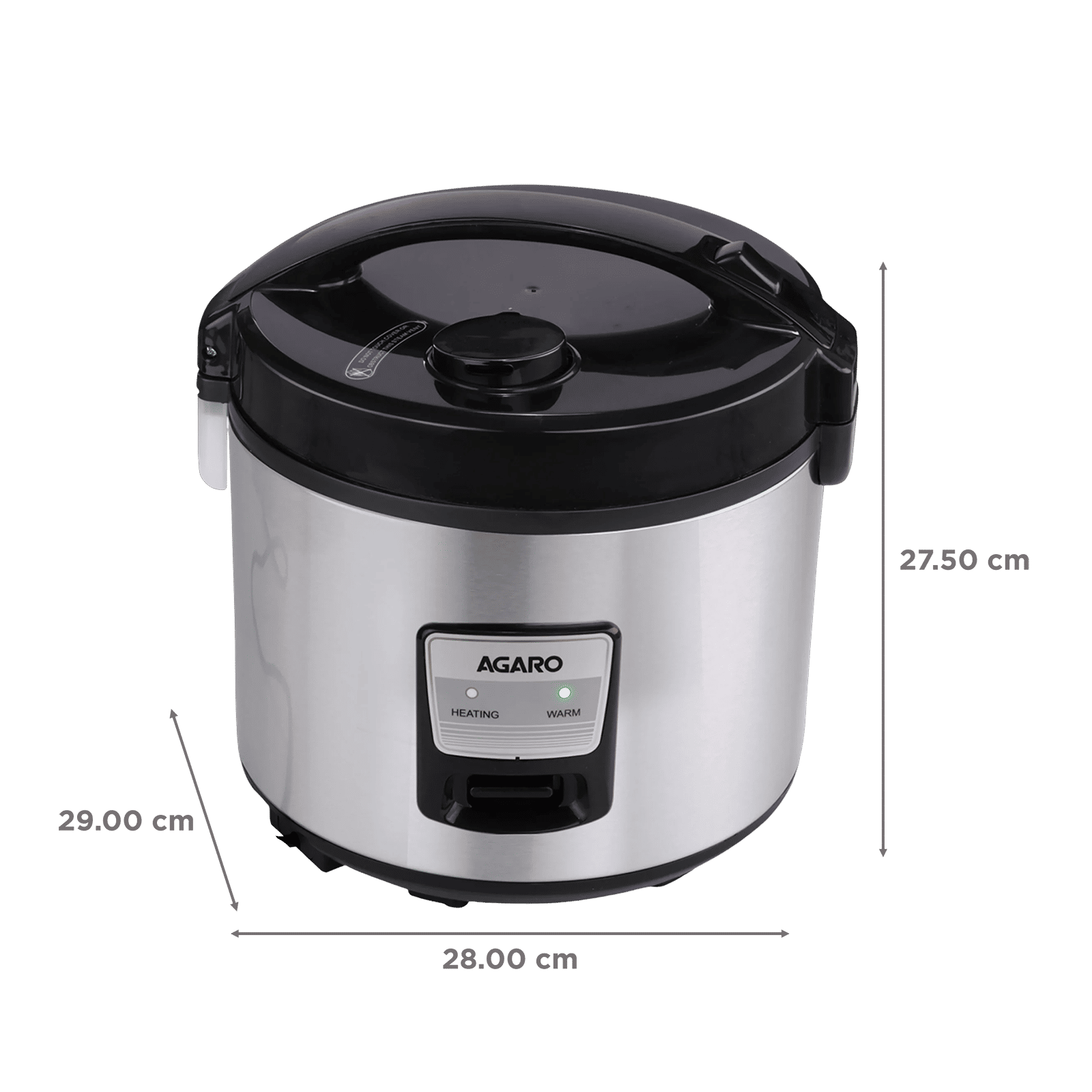 AGARO Regency 5 Litre Electric Rice Cooker with Keep Warm Function (Silver)_2