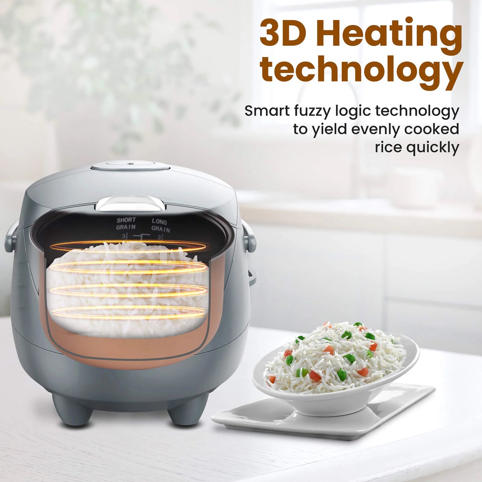 AGARO Imperial 2 Litre Electric Rice Cooker with Keep Warm Function (Grey) AGARO Imperial 2 Litre Electric Rice Cooker with Keep Warm Function (Grey)_13