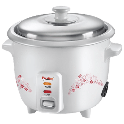 Prestige Delight PRWO 1.5 Litre Electric Rice Cooker with Auto Keep Warm Function (White)