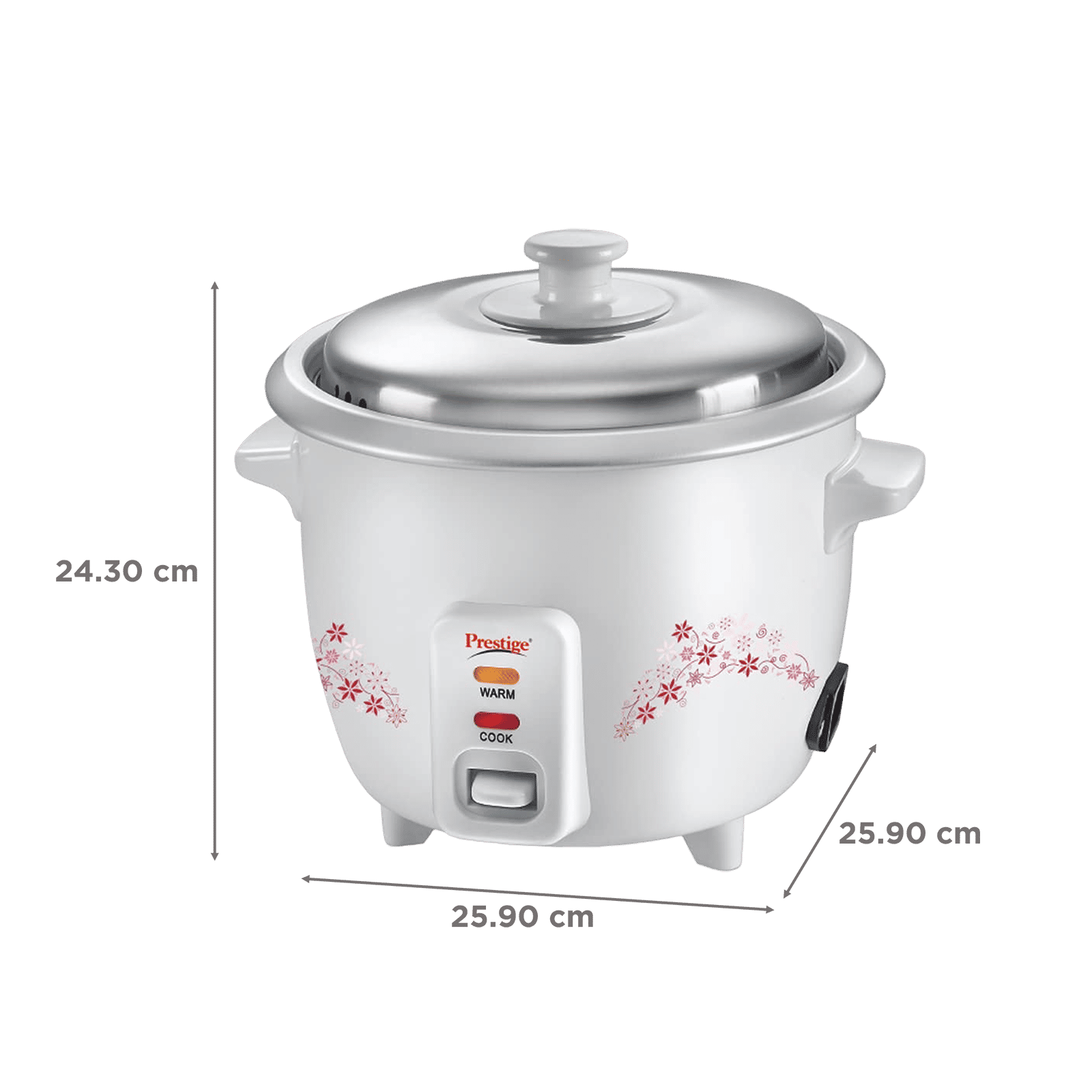 Prestige Delight PRWO 1.5 Litre Electric Rice Cooker with Auto Keep Warm Function (White)_2
