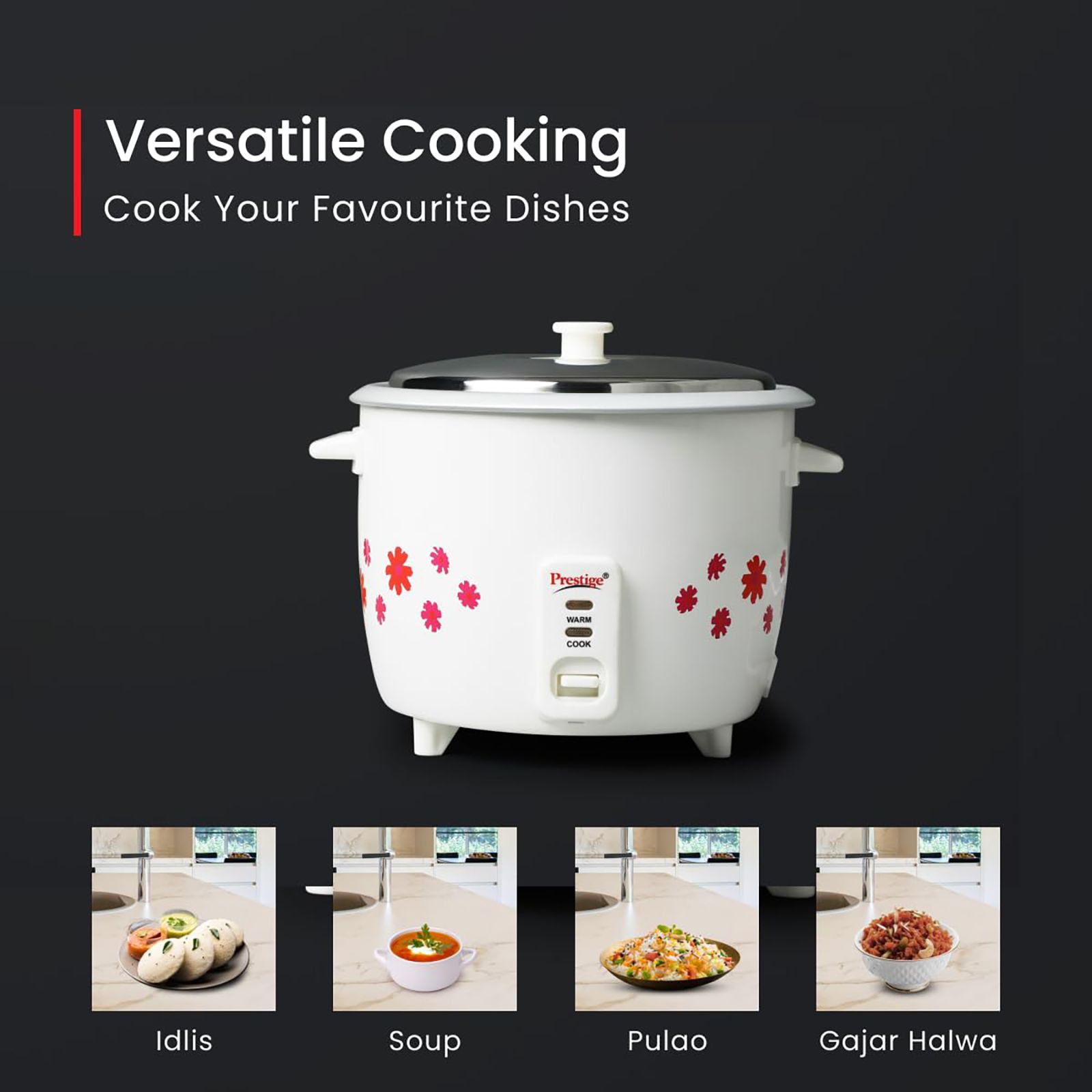 Prestige Delight PRWO 1.8 Litre Electric Rice Cooker with Keep Warm Function (White) Prestige Delight PRWO 1.8 Litre Electric Rice Cooker with Keep Warm Function (White)_8
