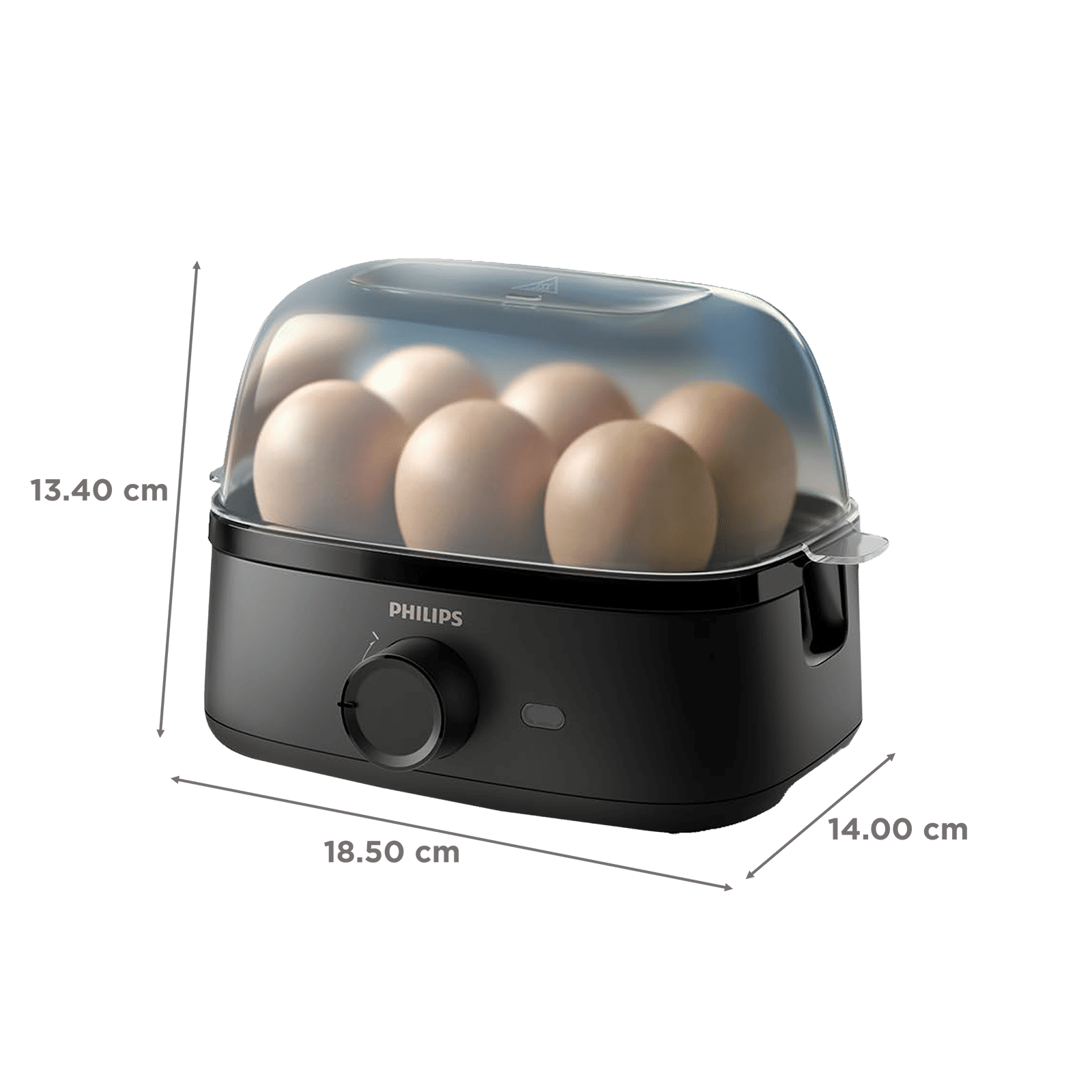 PHILIPS 3000 Series 6 Egg Electric Egg Boiler with Three Cooking Levels (Deep Black) PHILIPS 3000 Series 6 Egg Electric Egg Boiler with Three Cooking Levels (Deep Black)_2