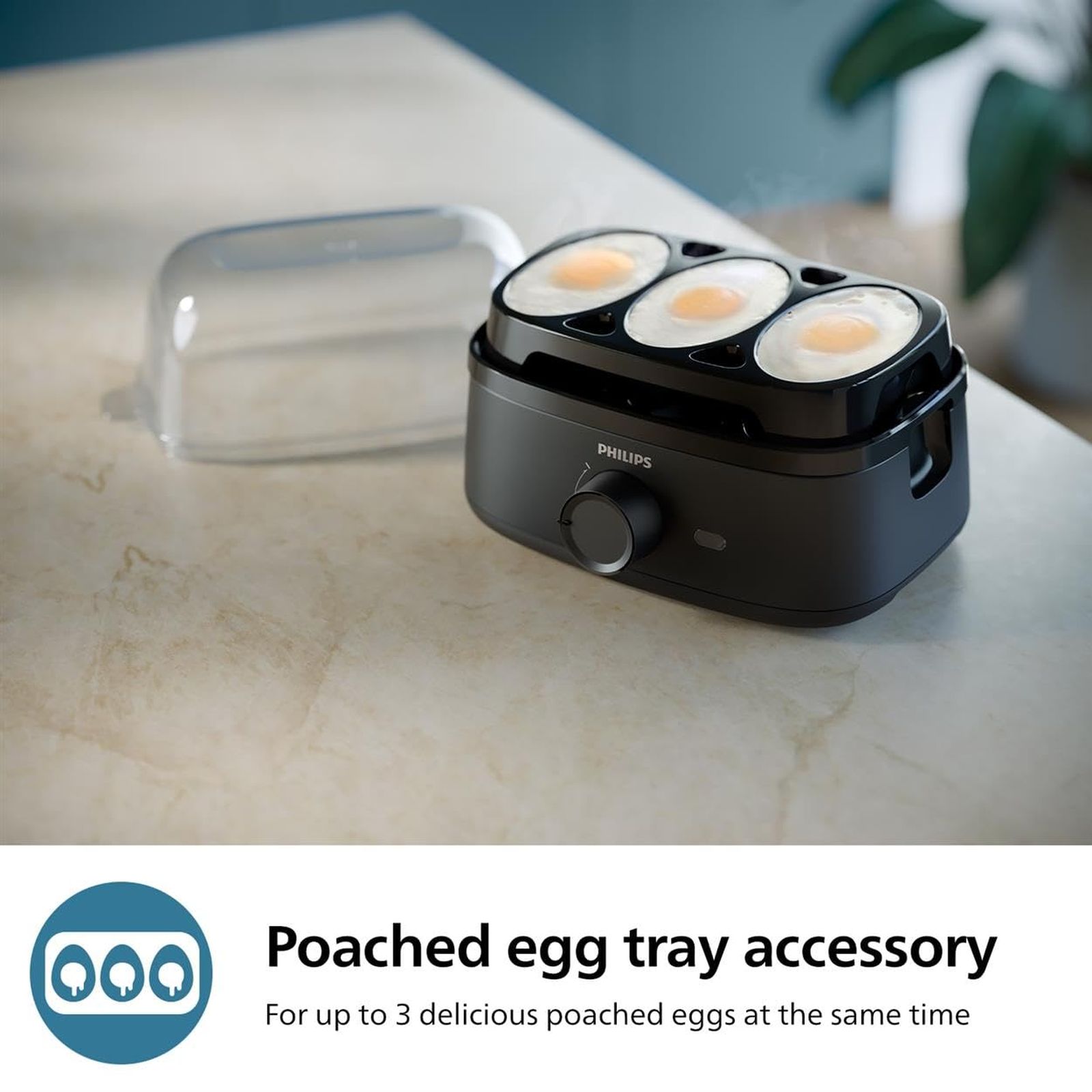 PHILIPS 3000 Series 6 Egg Electric Egg Boiler with Three Cooking Levels (Deep Black) PHILIPS 3000 Series 6 Egg Electric Egg Boiler with Three Cooking Levels (Deep Black)_5