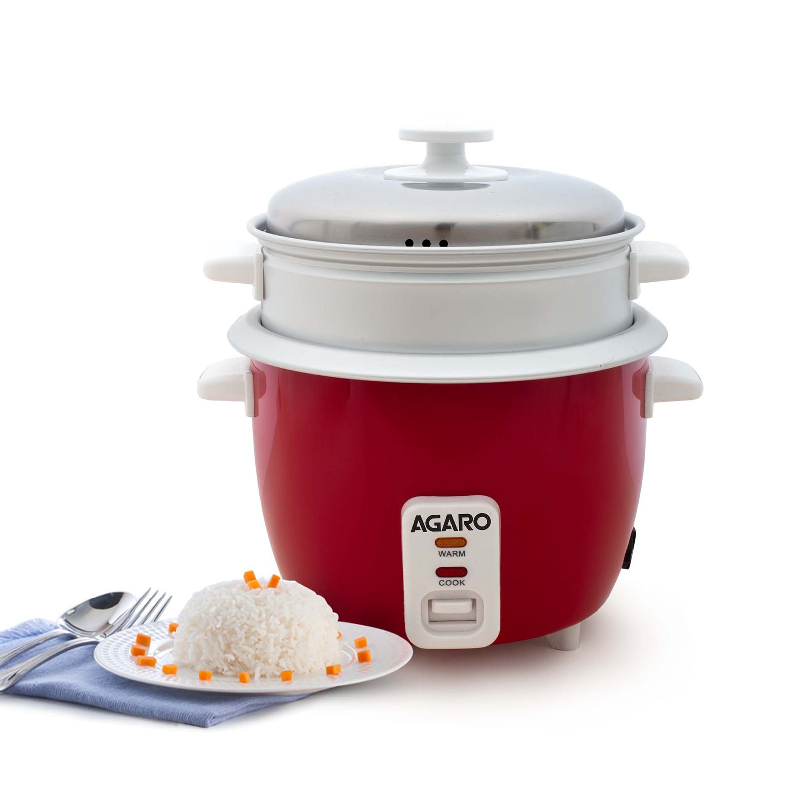 AGARO Elegant 1 Litre Electric Rice Cooker with Keep Warm Function (Red) AGARO Elegant 1 Litre Electric Rice Cooker with Keep Warm Function (Red)_2