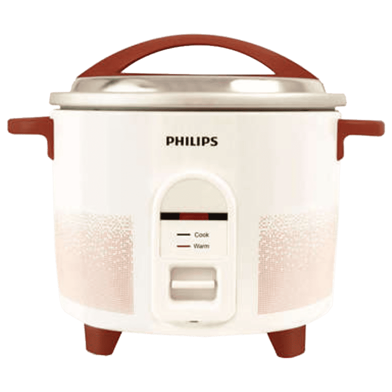 Philips 750 Watt Rice Cooker (HL1666/00, White/Pistil Red) Philips 750 Watt Rice Cooker (HL1666/00, White/Pistil Red)_1