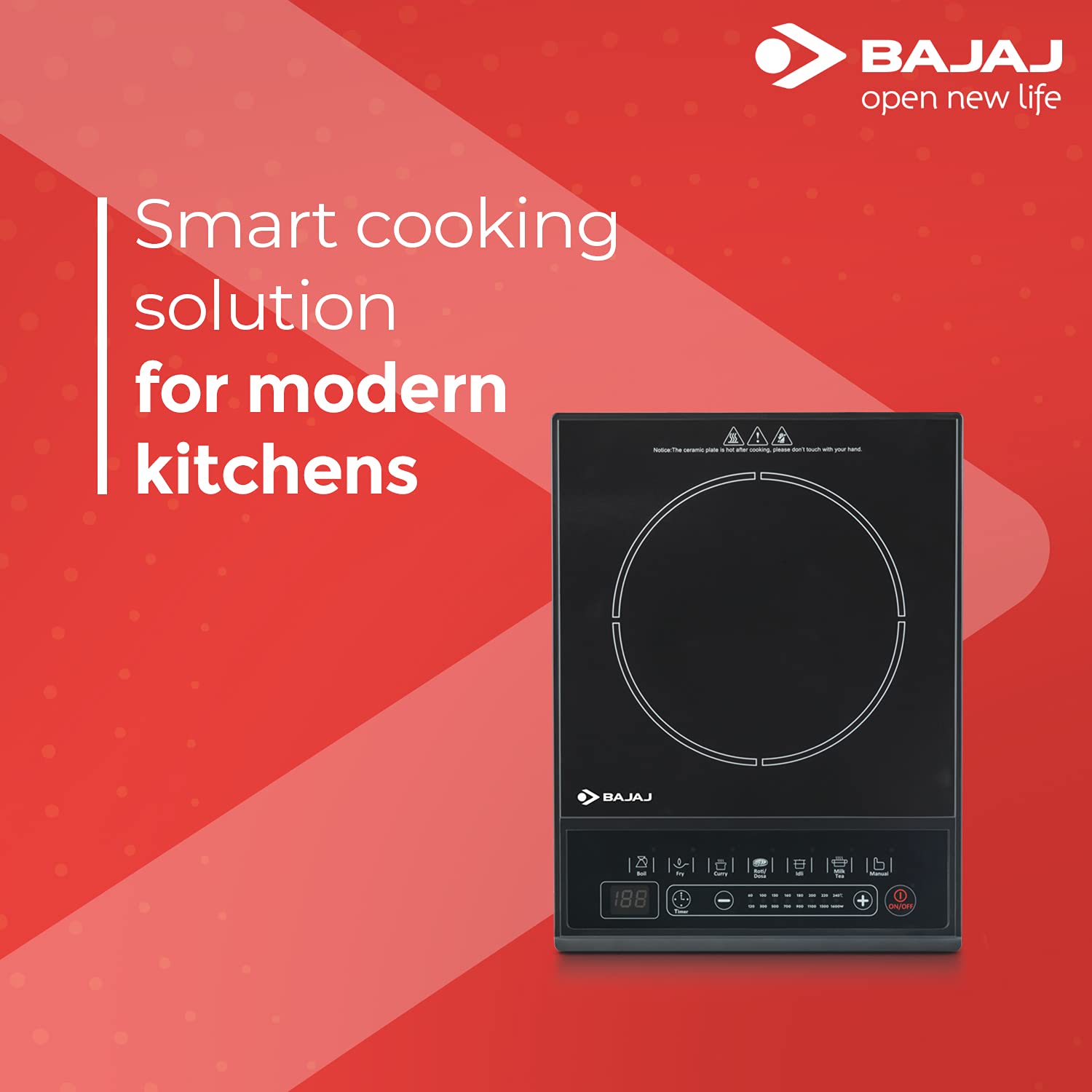Bajaj Majesty ICX Neo 1600W Induction Cooktop with 7 Preset Menus Bajaj Majesty ICX Neo 1600W Induction Cooktop with 7 Preset Menus_9