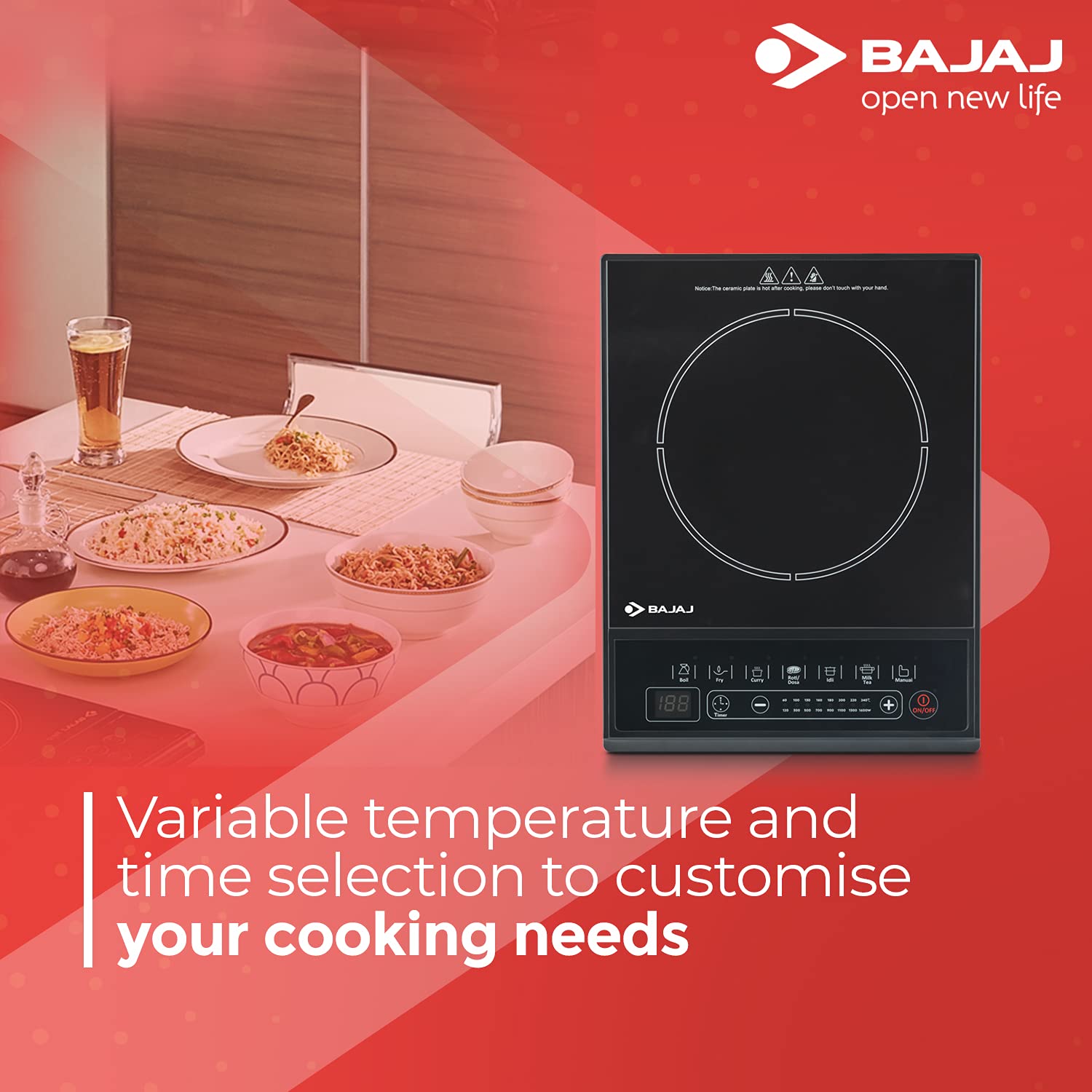 Bajaj Majesty ICX Neo 1600W Induction Cooktop with 7 Preset Menus Bajaj Majesty ICX Neo 1600W Induction Cooktop with 7 Preset Menus_11