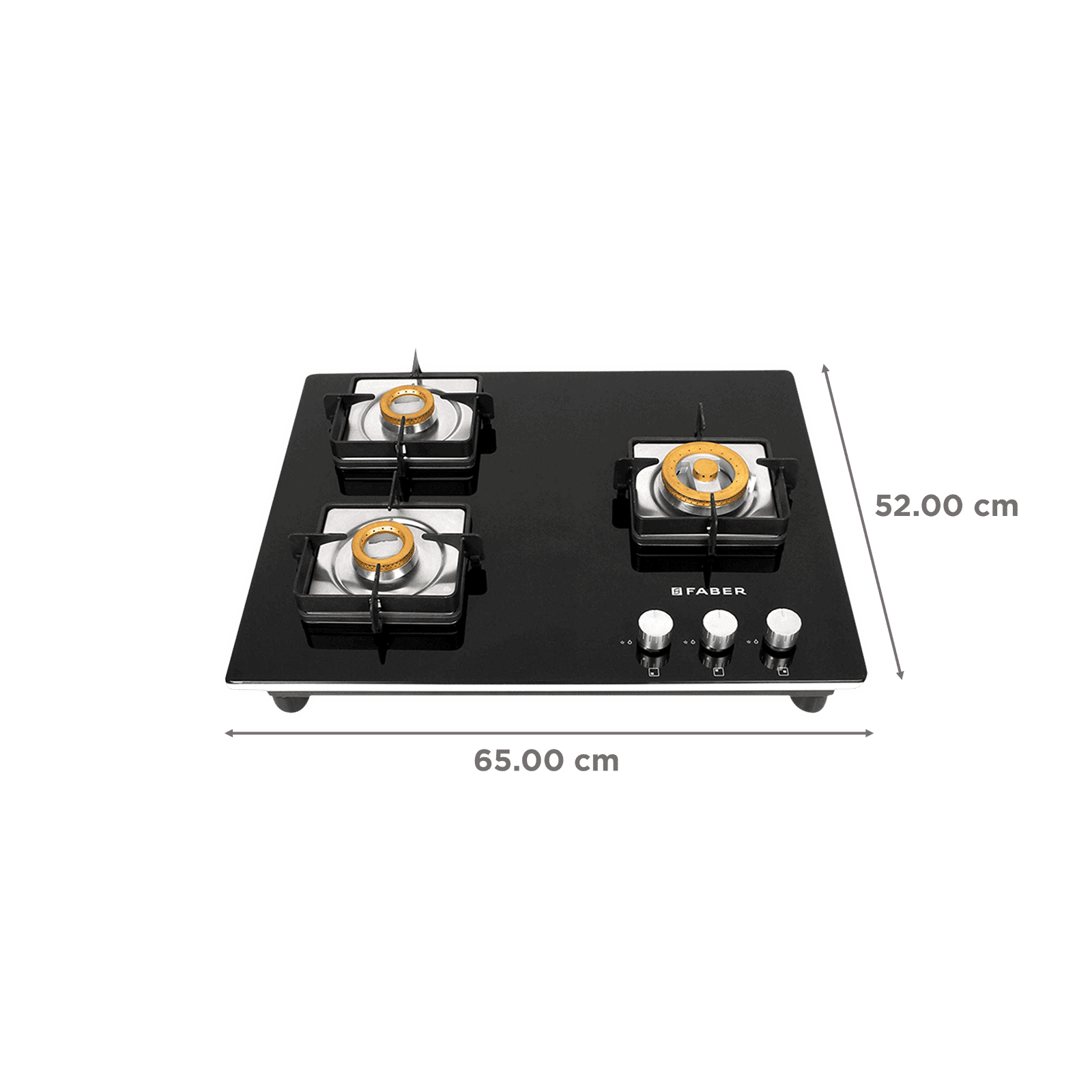 Faber HTG 653 CRS BR CI Tempered Glass Top 3 Burner Automatic Hob (High Quality Knob, Black) Faber HTG 653 CRS BR CI Tempered Glass Top 3 Burner Automatic Hob (High Quality Knob, Black)_2
