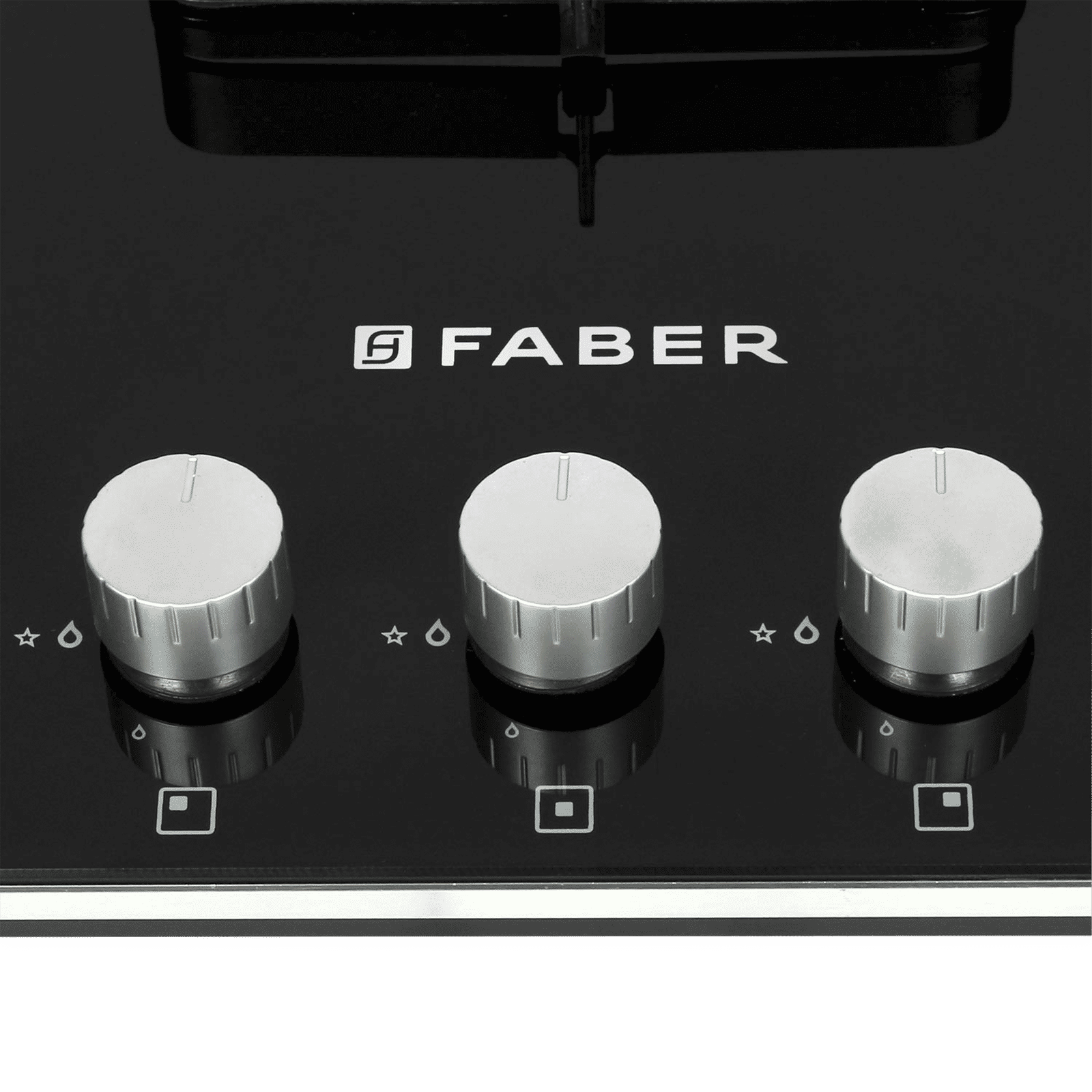Faber HTG 653 CRS BR CI Tempered Glass Top 3 Burner Automatic Hob (High Quality Knob, Black) Faber HTG 653 CRS BR CI Tempered Glass Top 3 Burner Automatic Hob (High Quality Knob, Black)_5