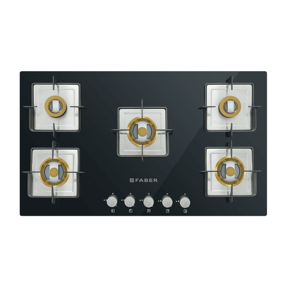 Faber HTG 905 CRS BR CI Tempered Glass Top 5 Burner Automatic Hob (High Quality Knob, Black) Faber HTG 905 CRS BR CI Tempered Glass Top 5 Burner Automatic Hob (High Quality Knob, Black)_6