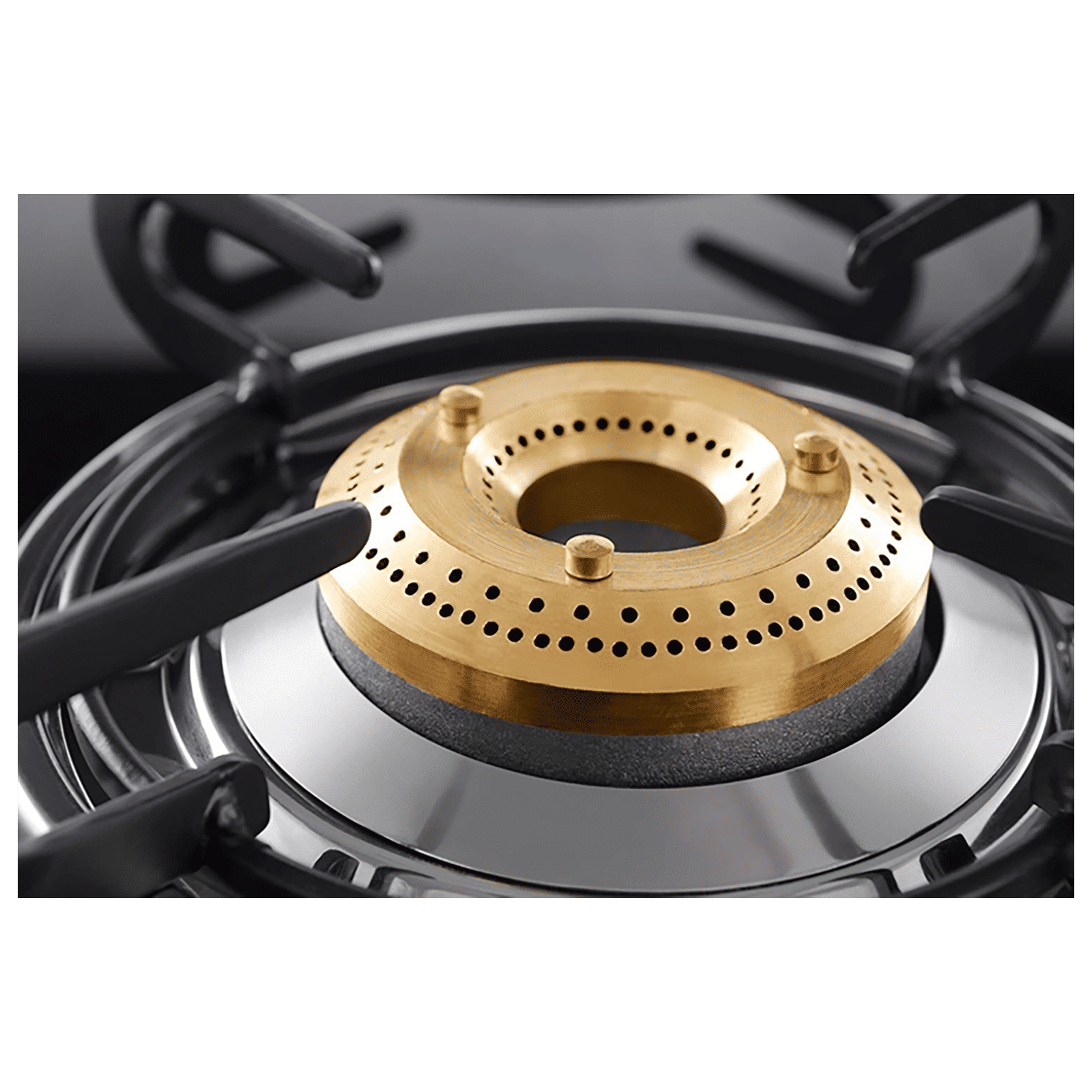 USHA Ebony GS3001 Toughened Glass Top 3 Burner Manual Gas Stove (Powder Coated Frame, Black) USHA Ebony GS3001 Toughened Glass Top 3 Burner Manual Gas Stove (Powder Coated Frame, Black)_4