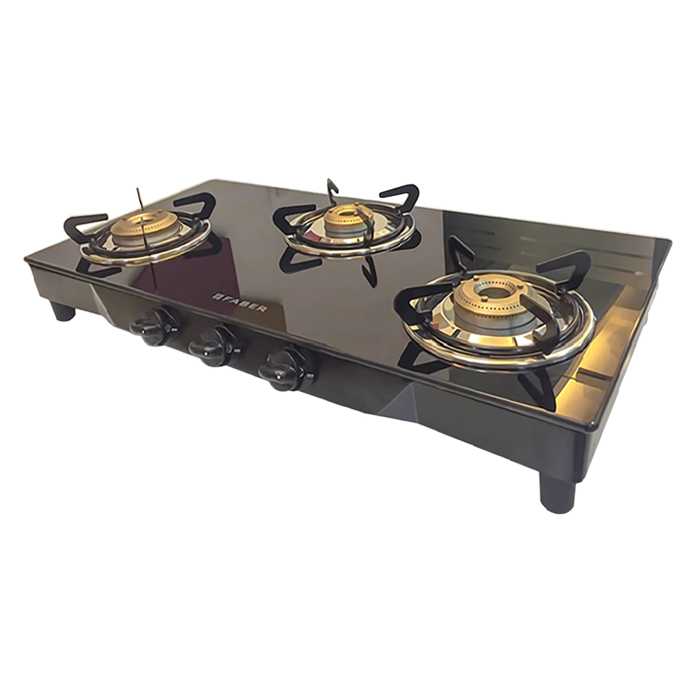 Faber Jumbo 3BB BK Toughened Glass Top 3 Burner Manual Gas Stove (Corrosion Resistance, Black)_11