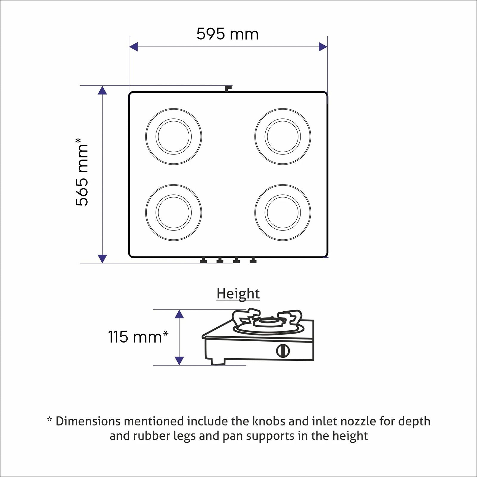 Glen 1044 HF 4 Burner Manual Gas Stove (360 Degree Revolving Nozzle, Silver) Glen 1044 HF 4 Burner Manual Gas Stove (360 Degree Revolving Nozzle, Silver)_9